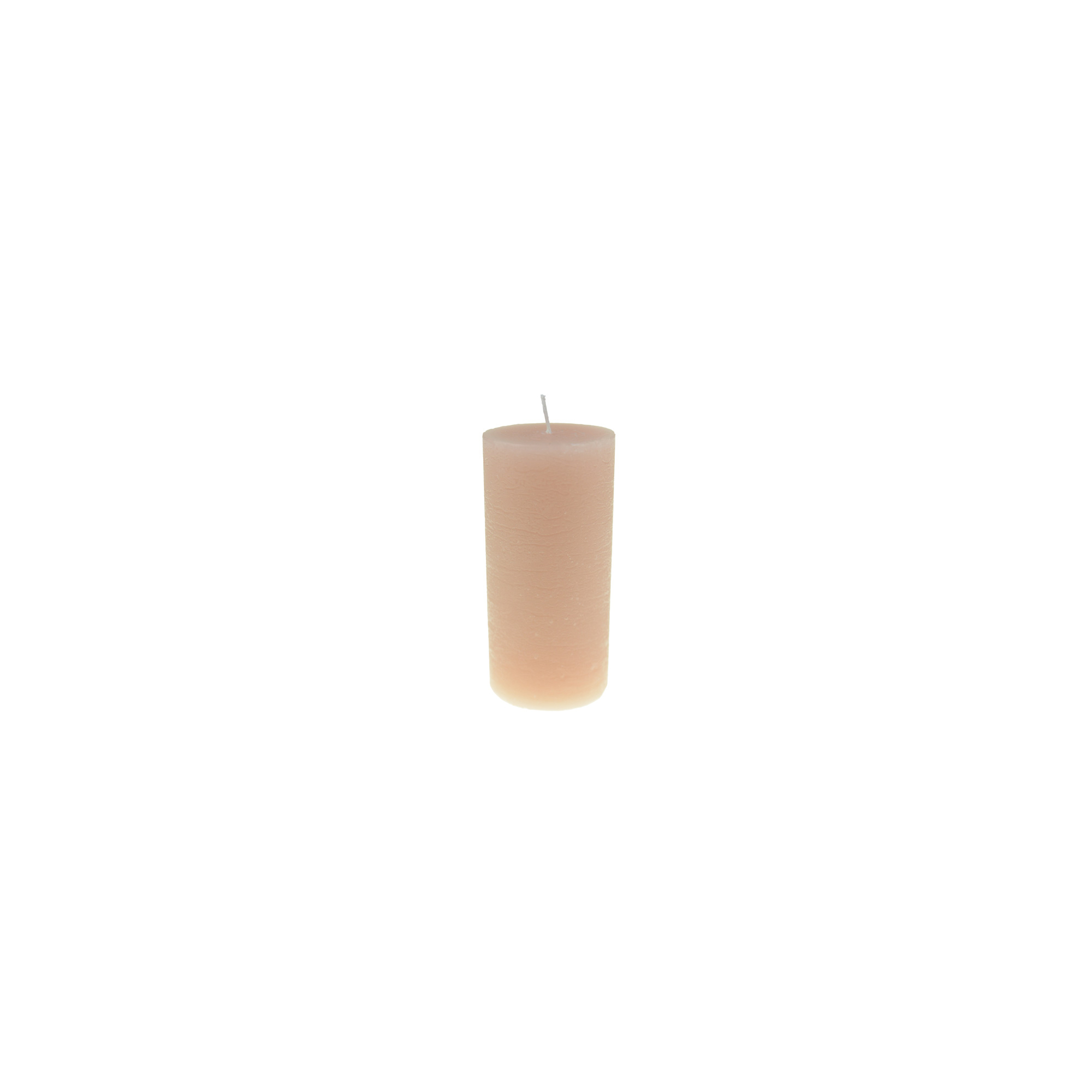Gyertya rusztikus henger 5*10cm púder