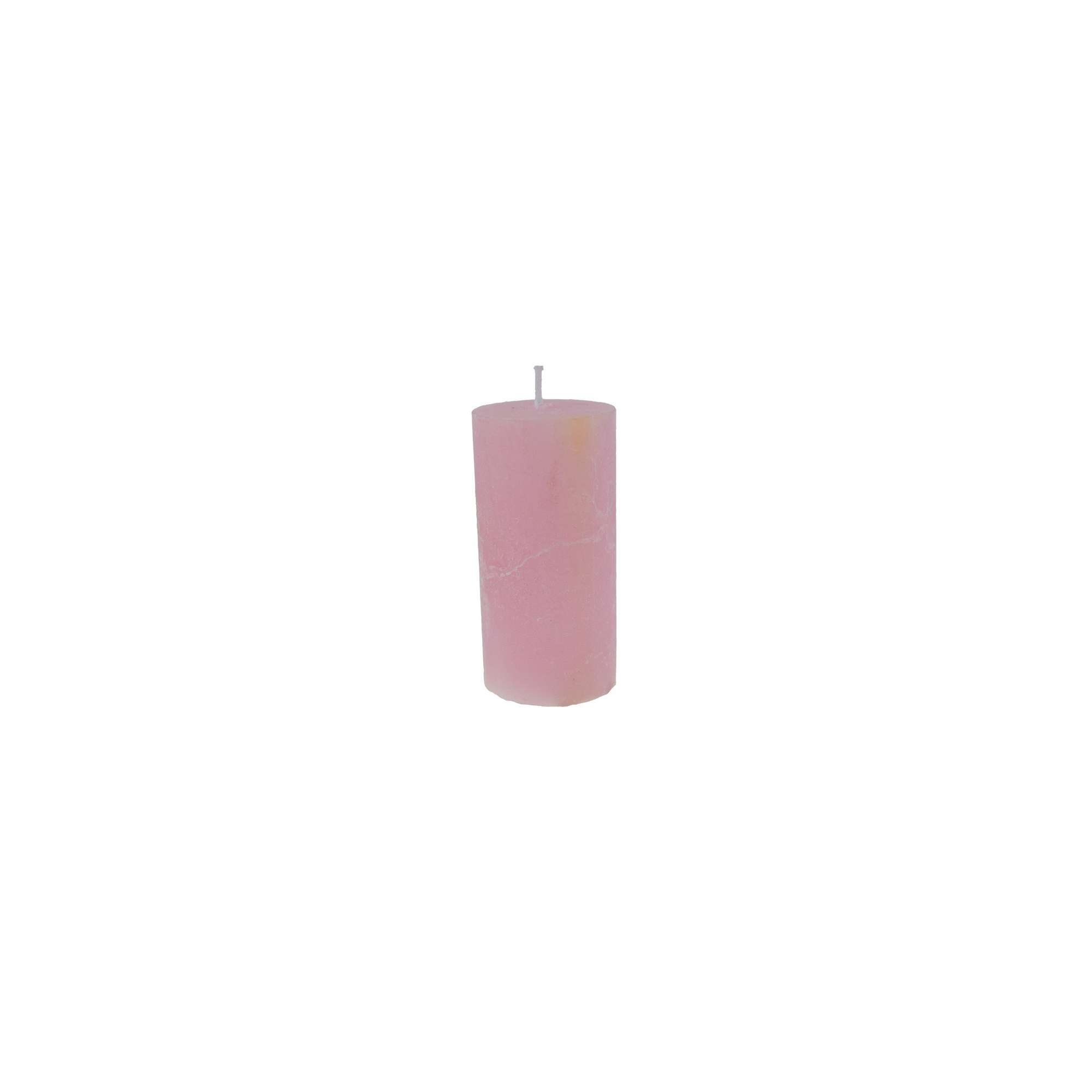 Gyertya henger rusztikus 5*10cm rózsaszín
