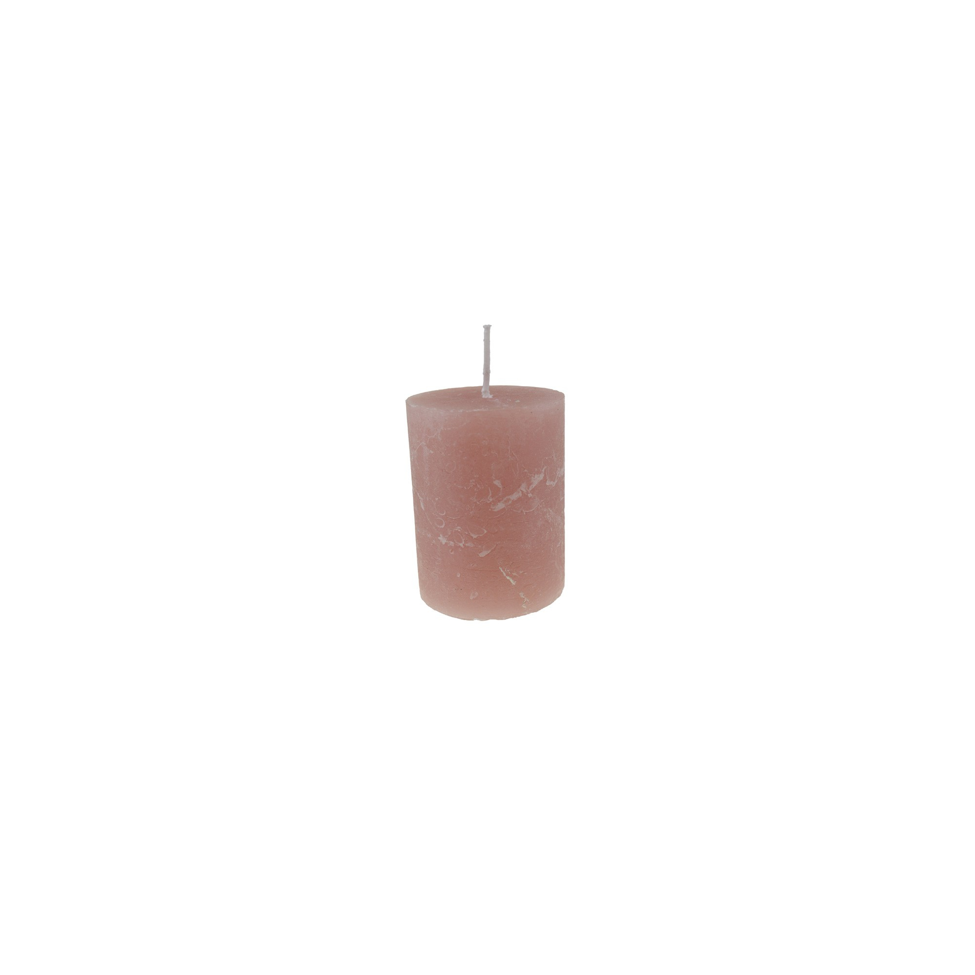 Gyertya rusztikus henger 5*6cm antik rózsa