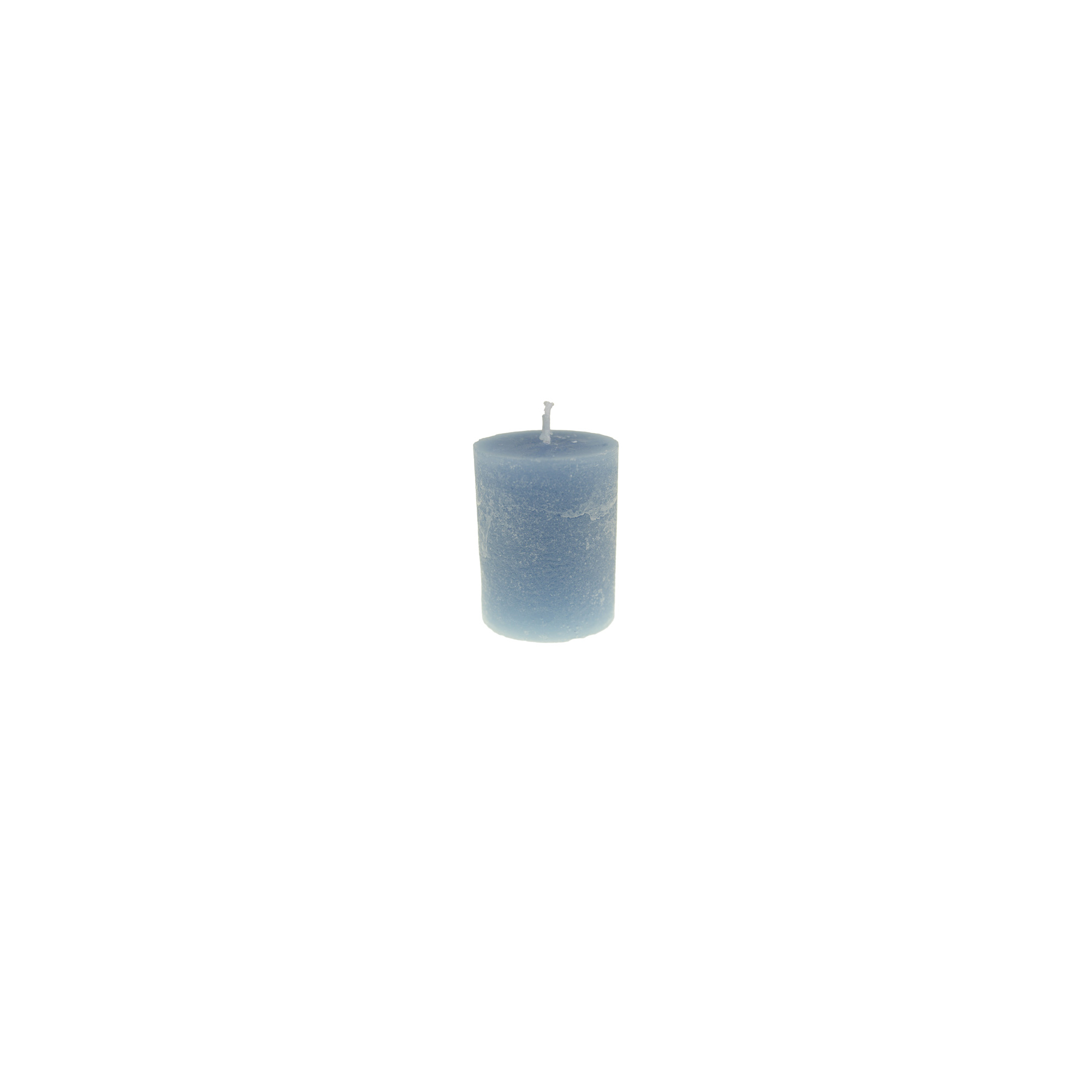 Gyertya henger rusztikus 5*6cm farmerkék