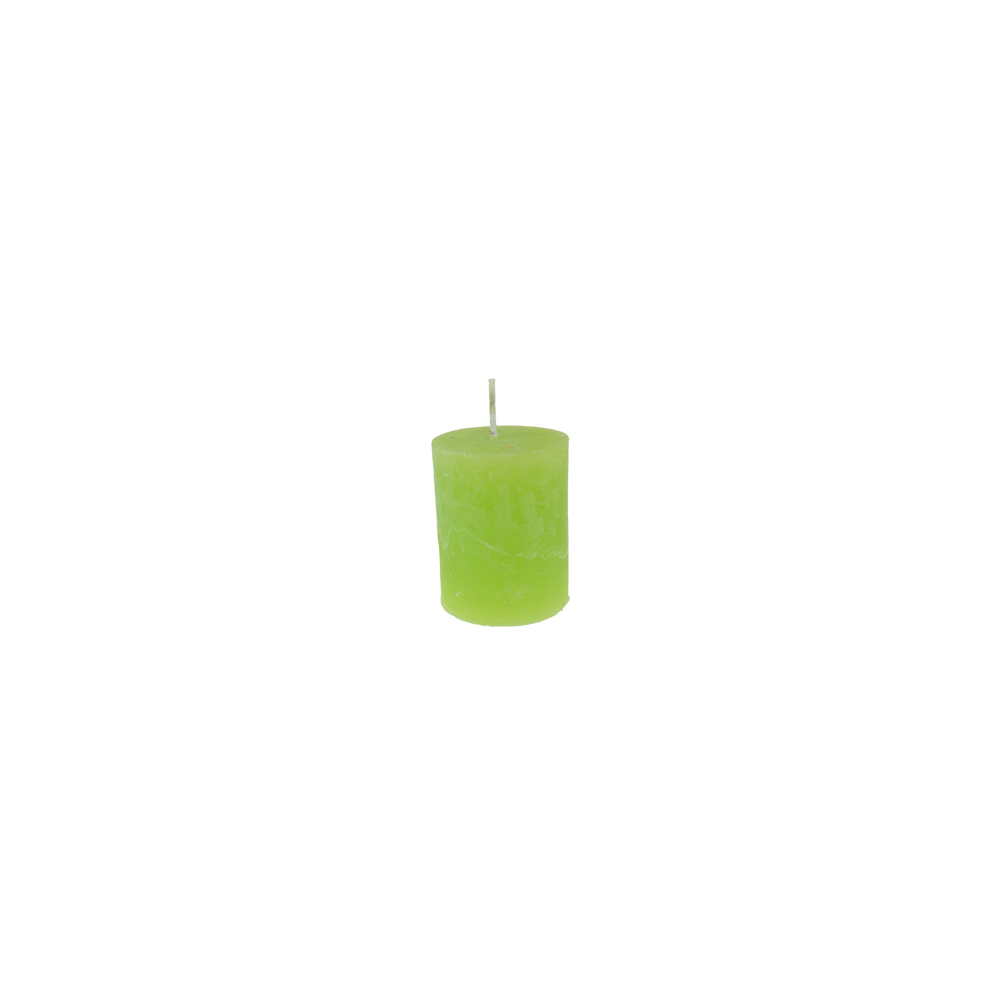 Gyertya henger rusztikus 5*6cm lime