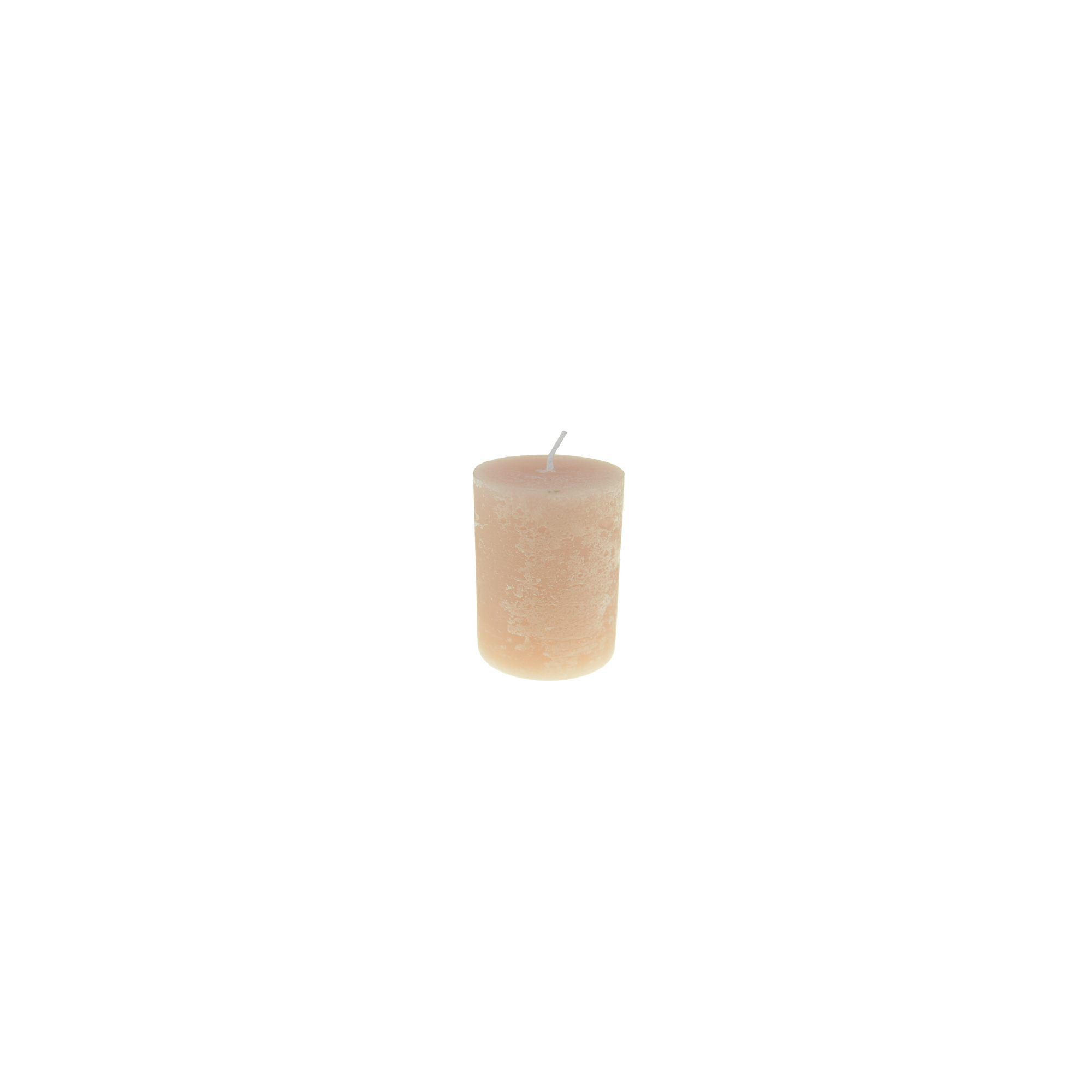 Gyertya rusztikus henger 5*6cm púder