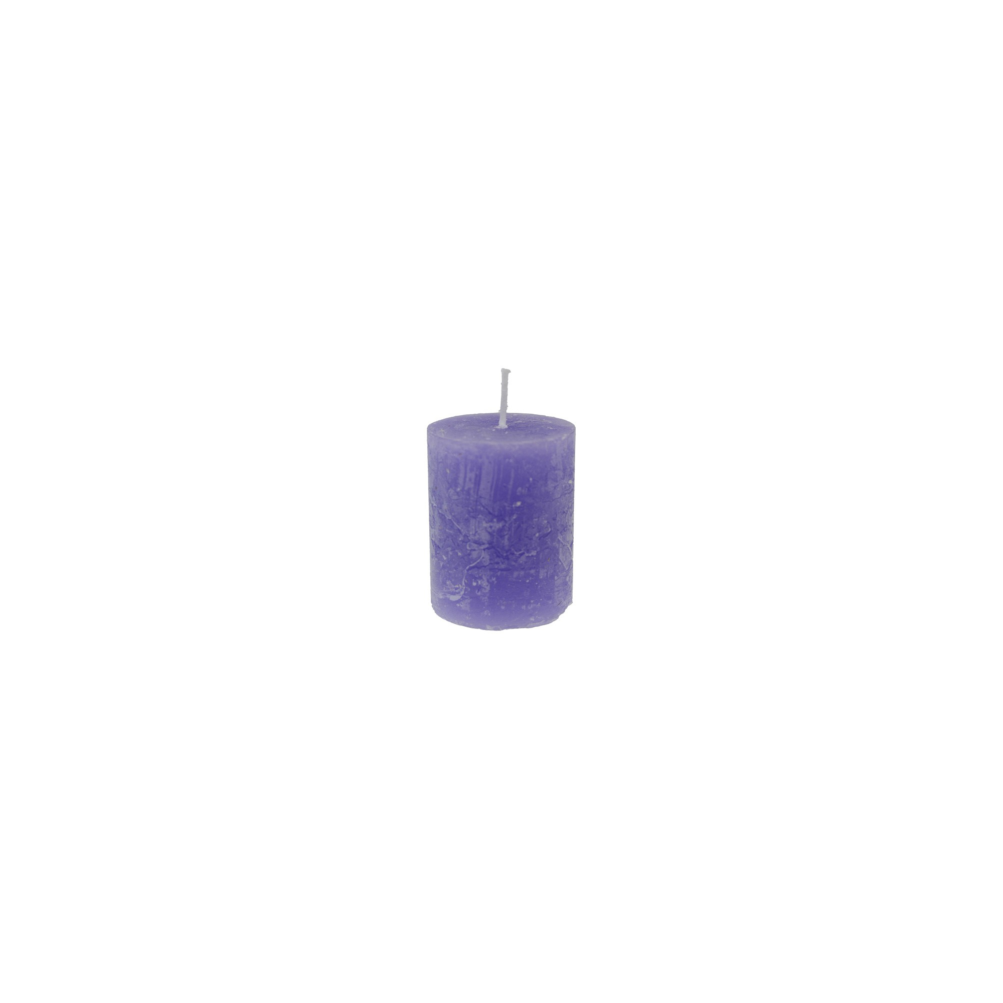 Gyertya henger rusztikus 5*6cm sötét lila