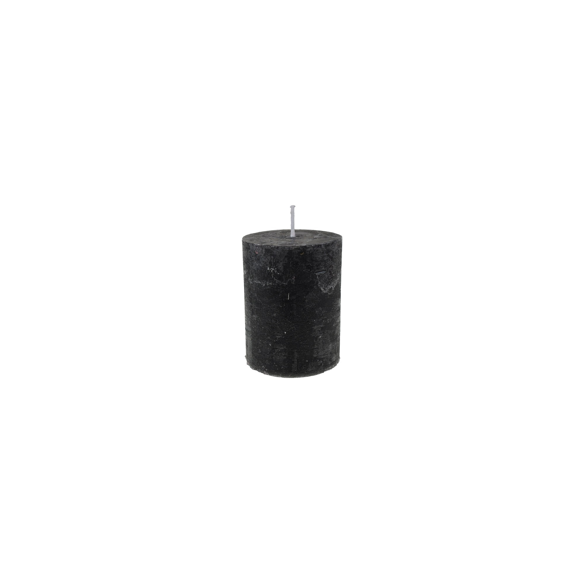 Gyertya henger rusztikus 7*10cm fekete