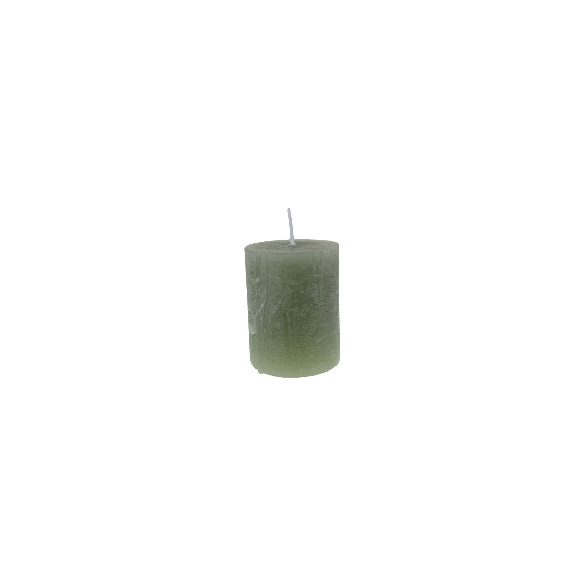 Gyertya rusztikus henger 7*10cm hemloc zöld