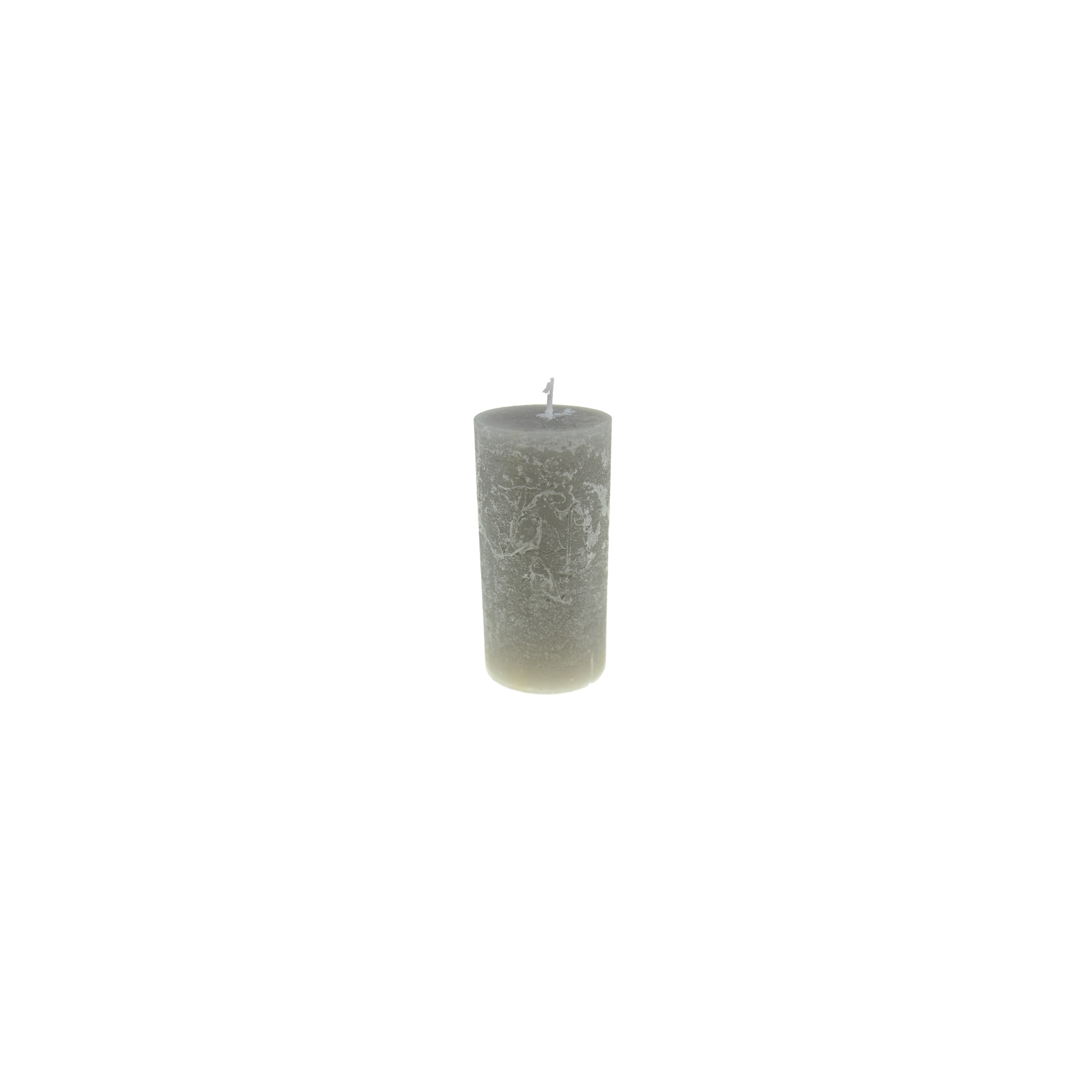 Gyertya rusztikus henger 7*10cm szürke