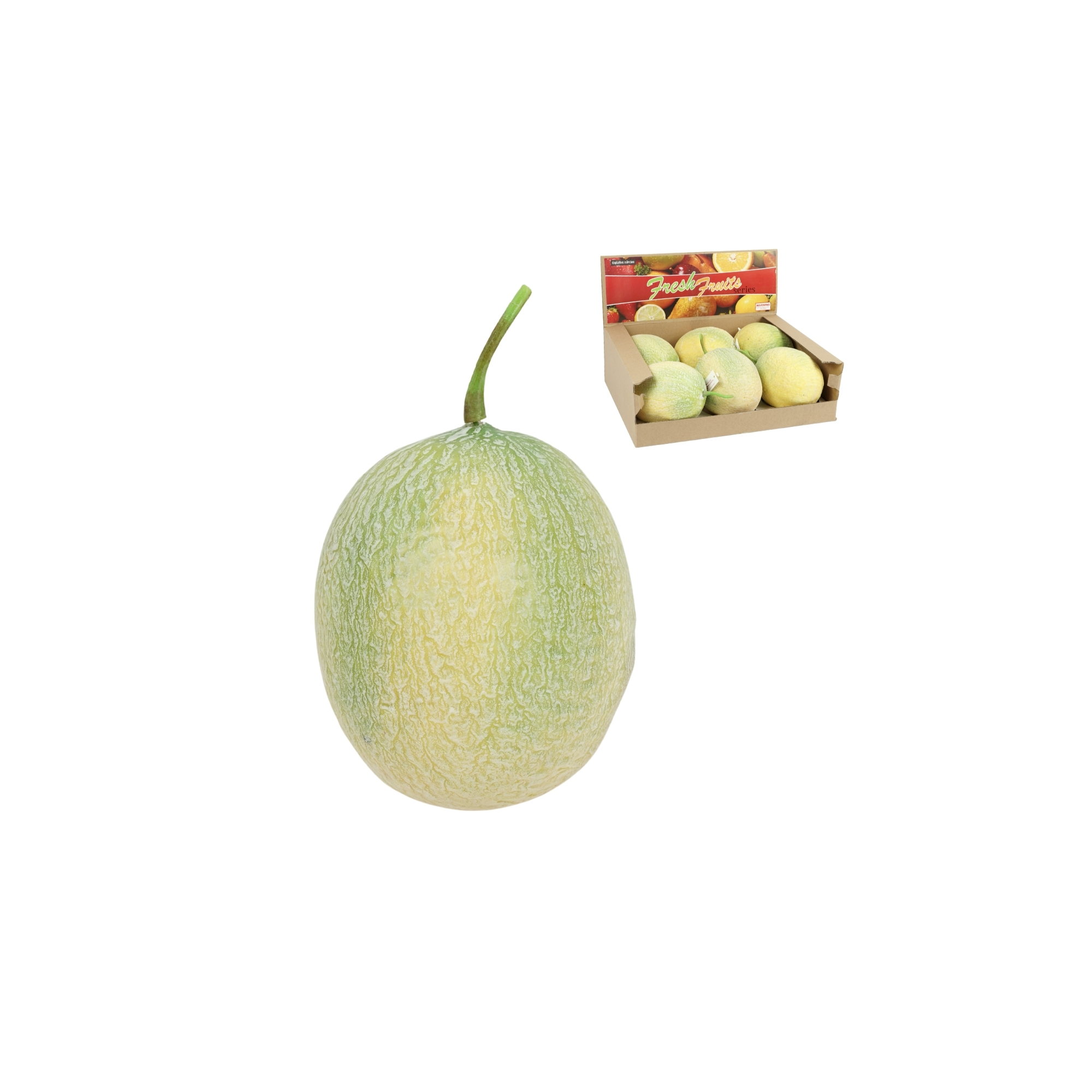 Gyümölcs dinnye foam 15cm zöld/sárga