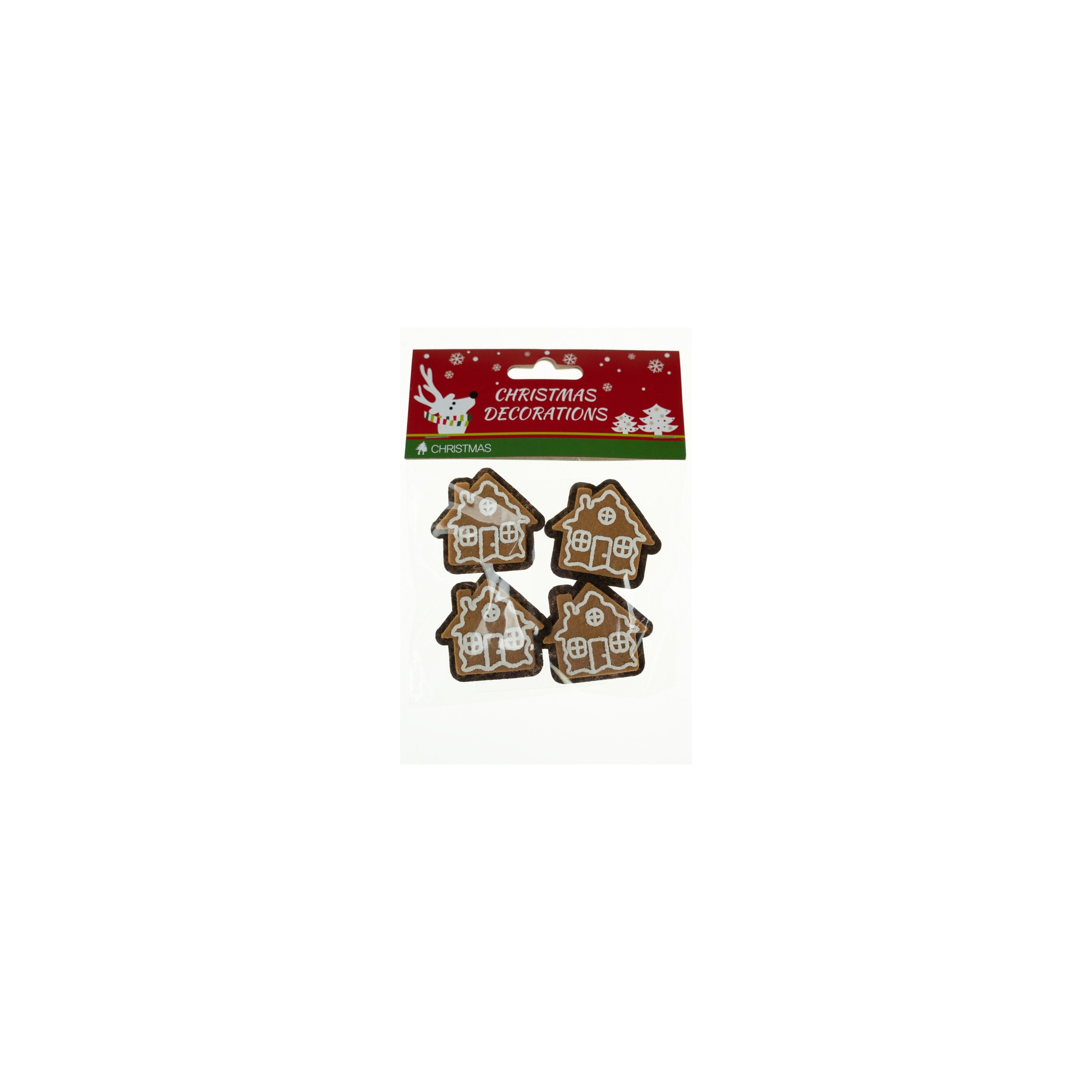 Házikó filc 4,5*4cm s/4 barna