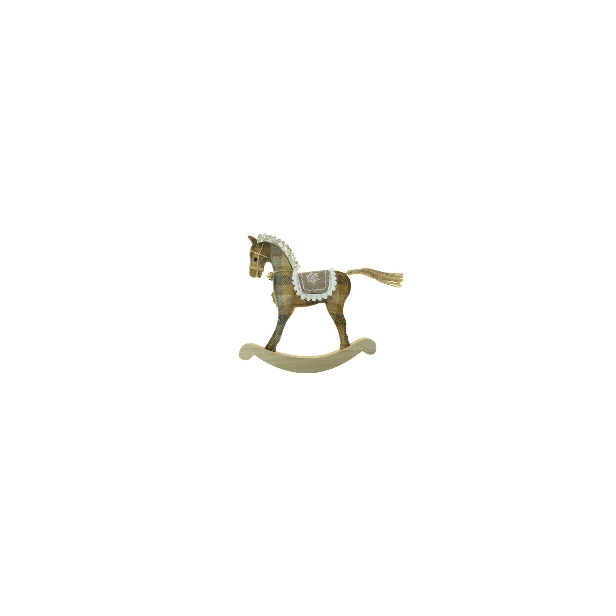 Hintaló filc/fa 16cm barna