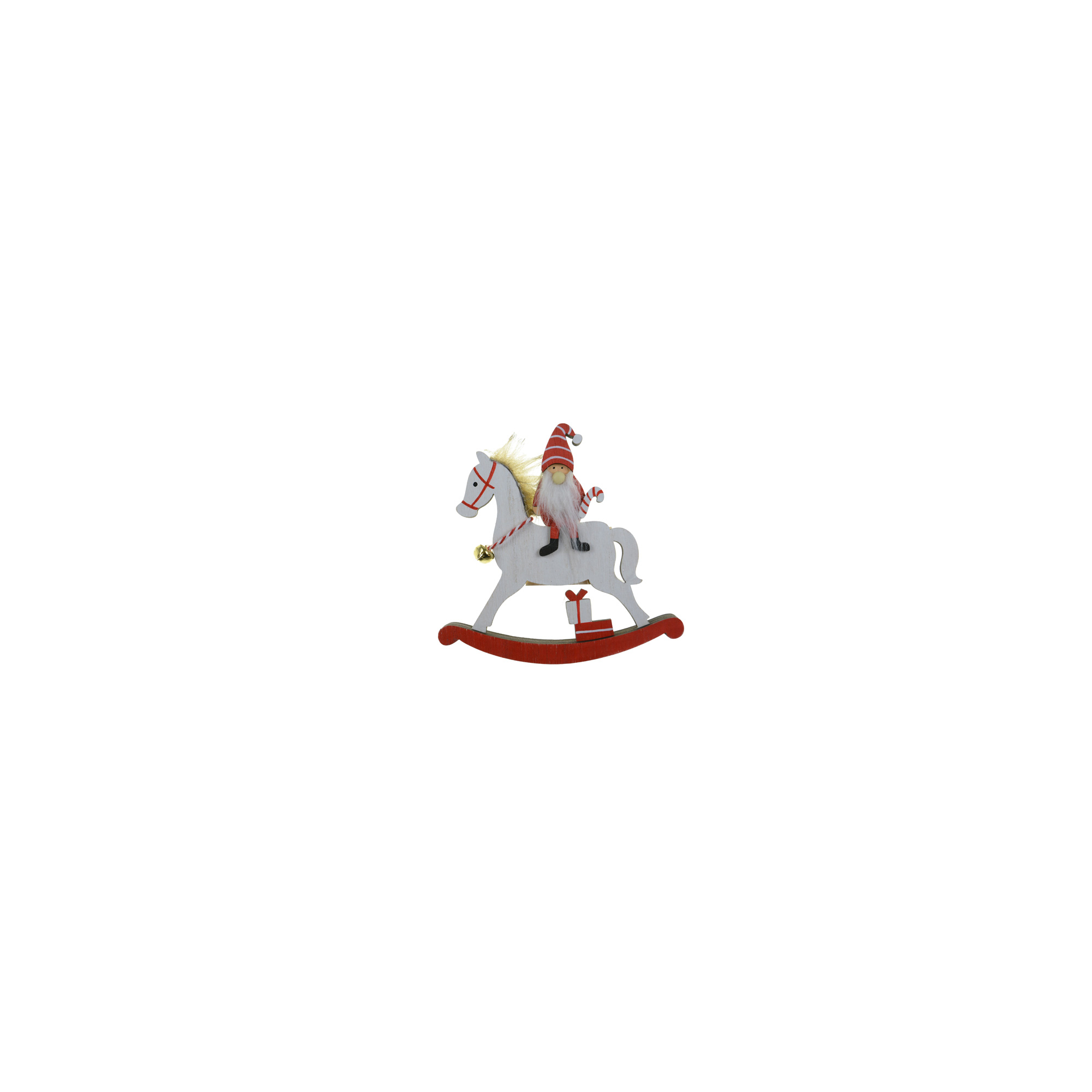 Figura hintaló fa 14.5*14.5*1.5CM manóval fehér