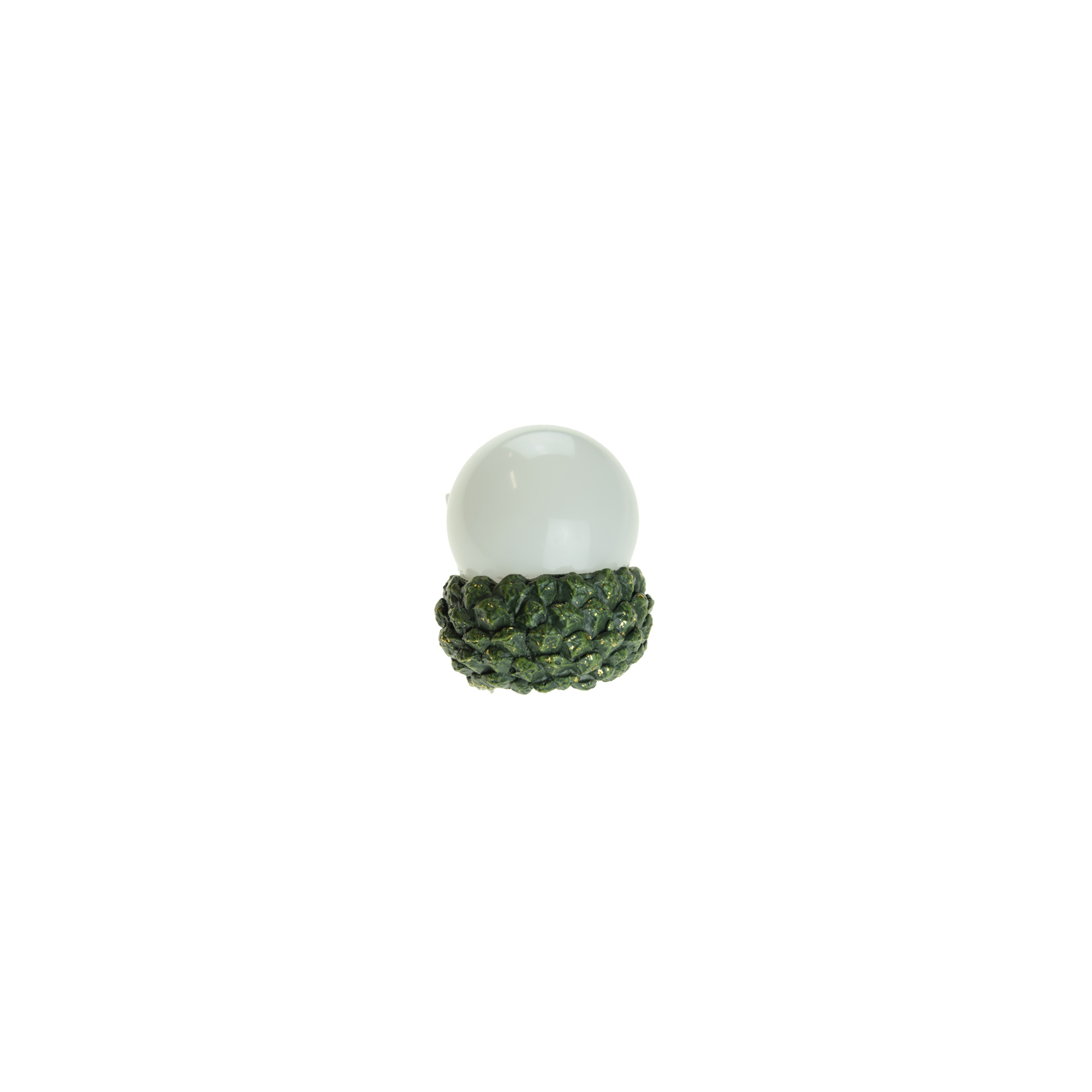 Hógömb poly 7.3*7.3*9cm LED-es zöld