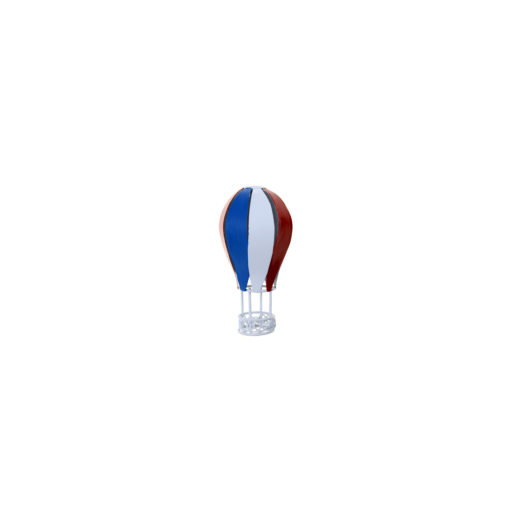 Hőlégballon fém 4.5*4.5*8.5HCM kék/piros/fehér