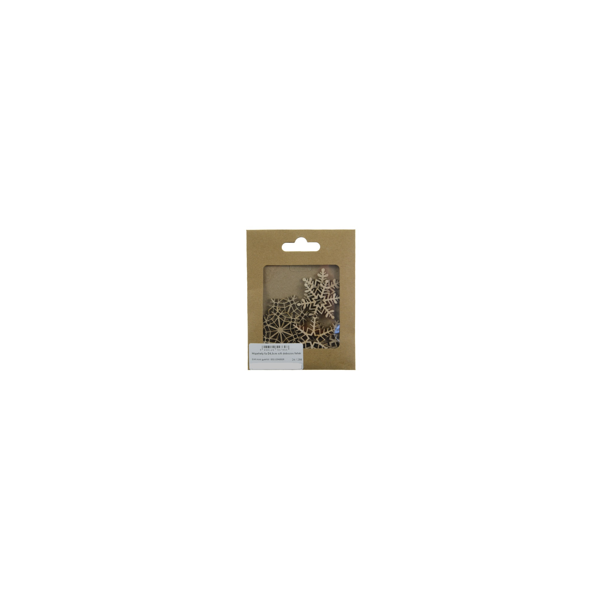 Hópehely fa D4,5cm s/6 dobozos natúr