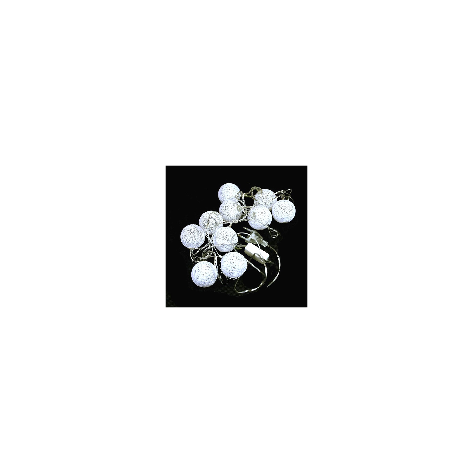 Izzósor 10Led 4cm*1,5m gömb füzér fehér