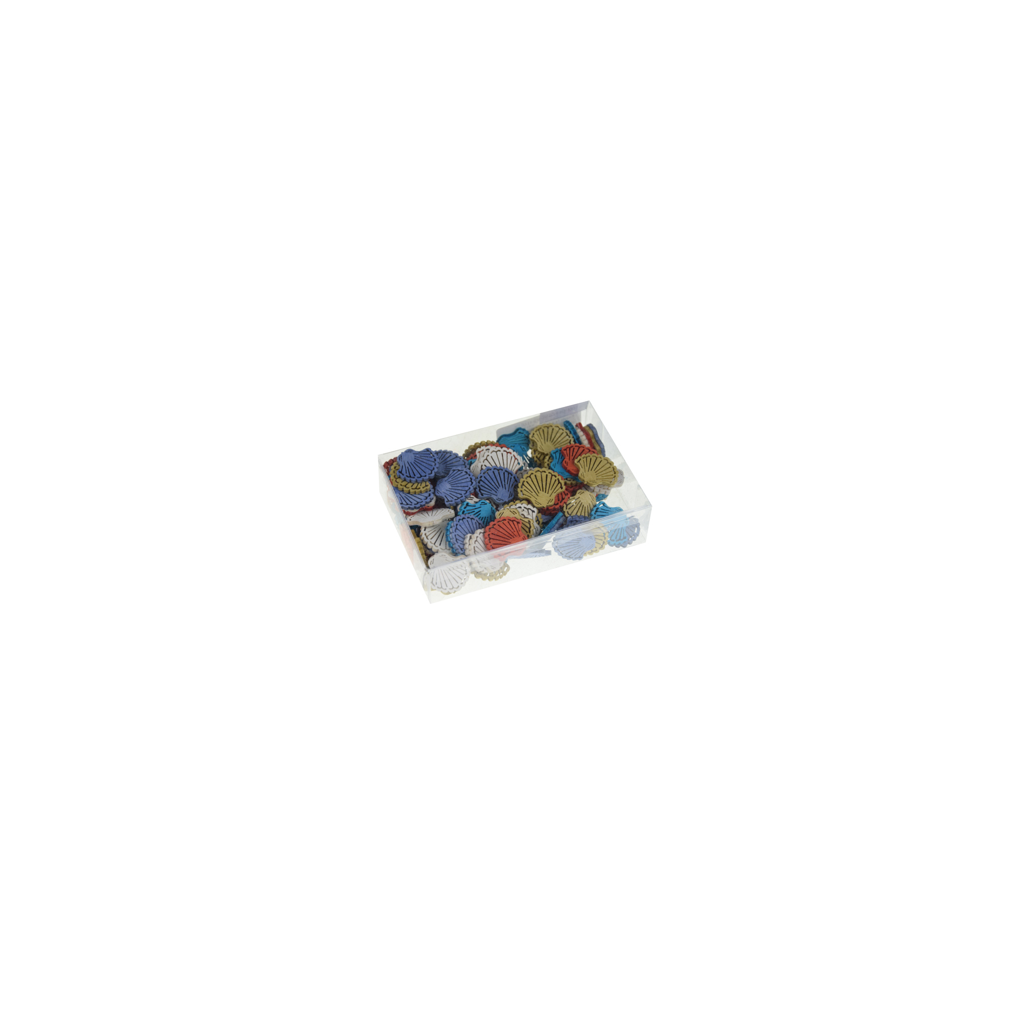 Kagyló fa 2,5cm s/120 mix színes