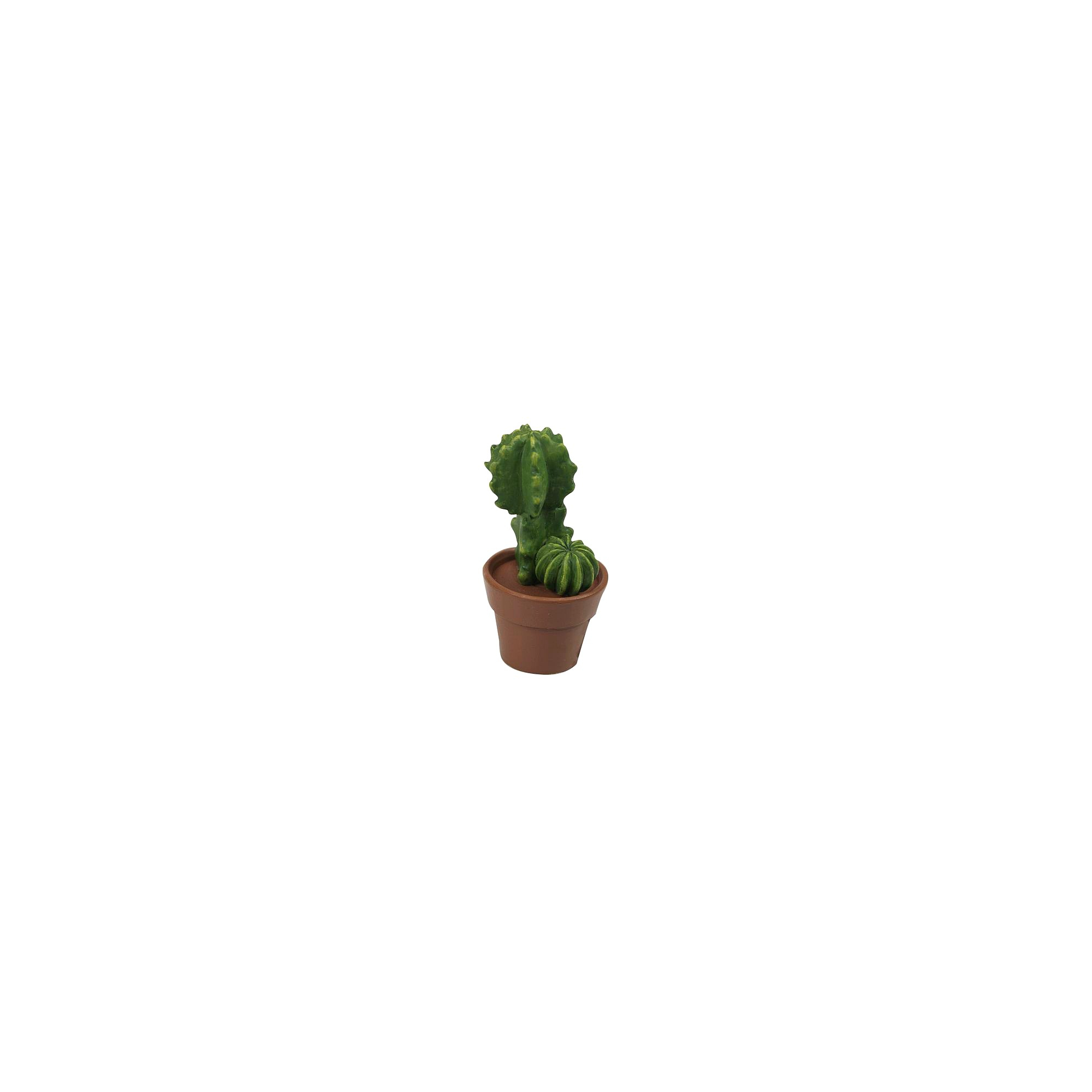 Figura kaktusz poly cserépben 4*8cm zöld