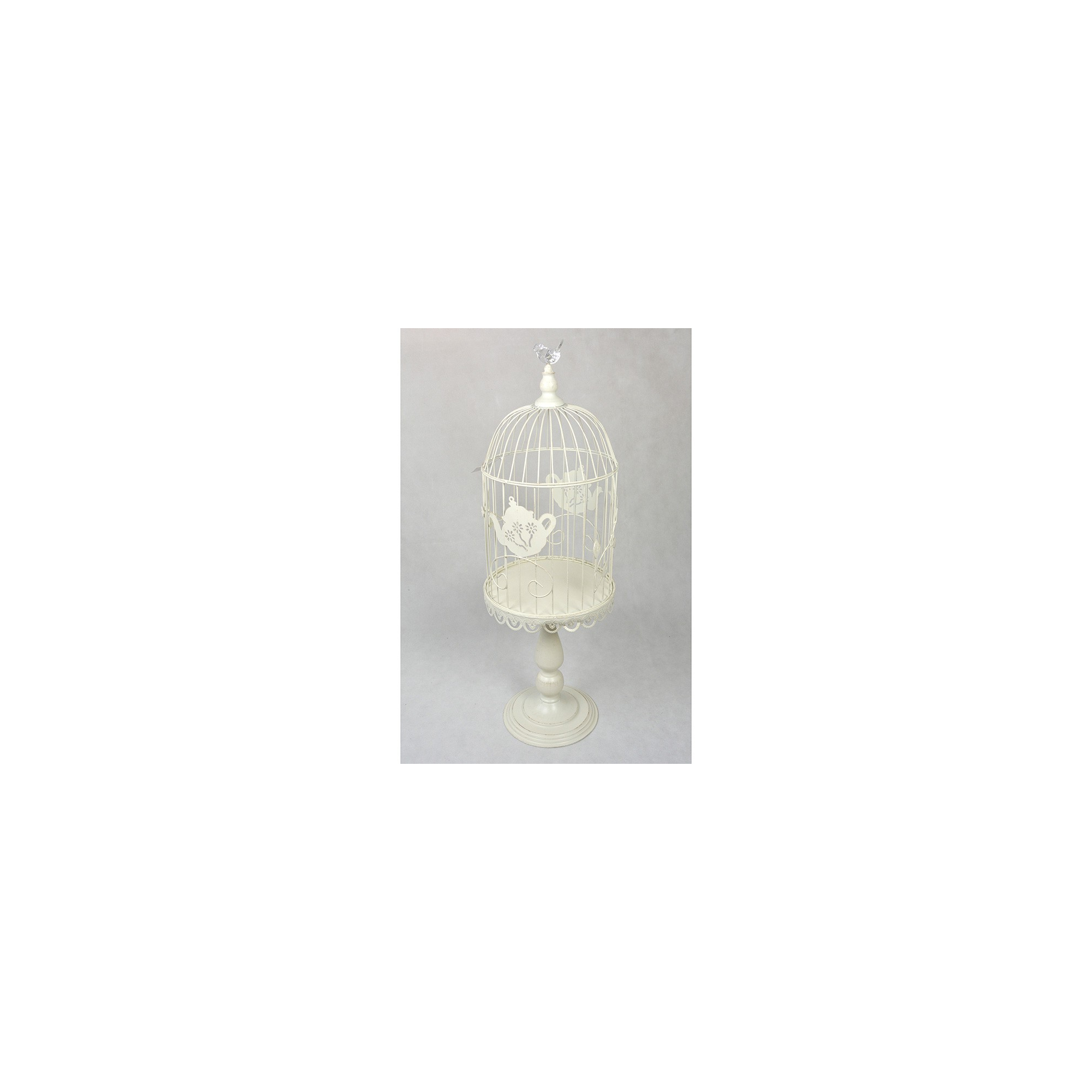 Kalitka fém D26,5 H80cm fényes fehér
