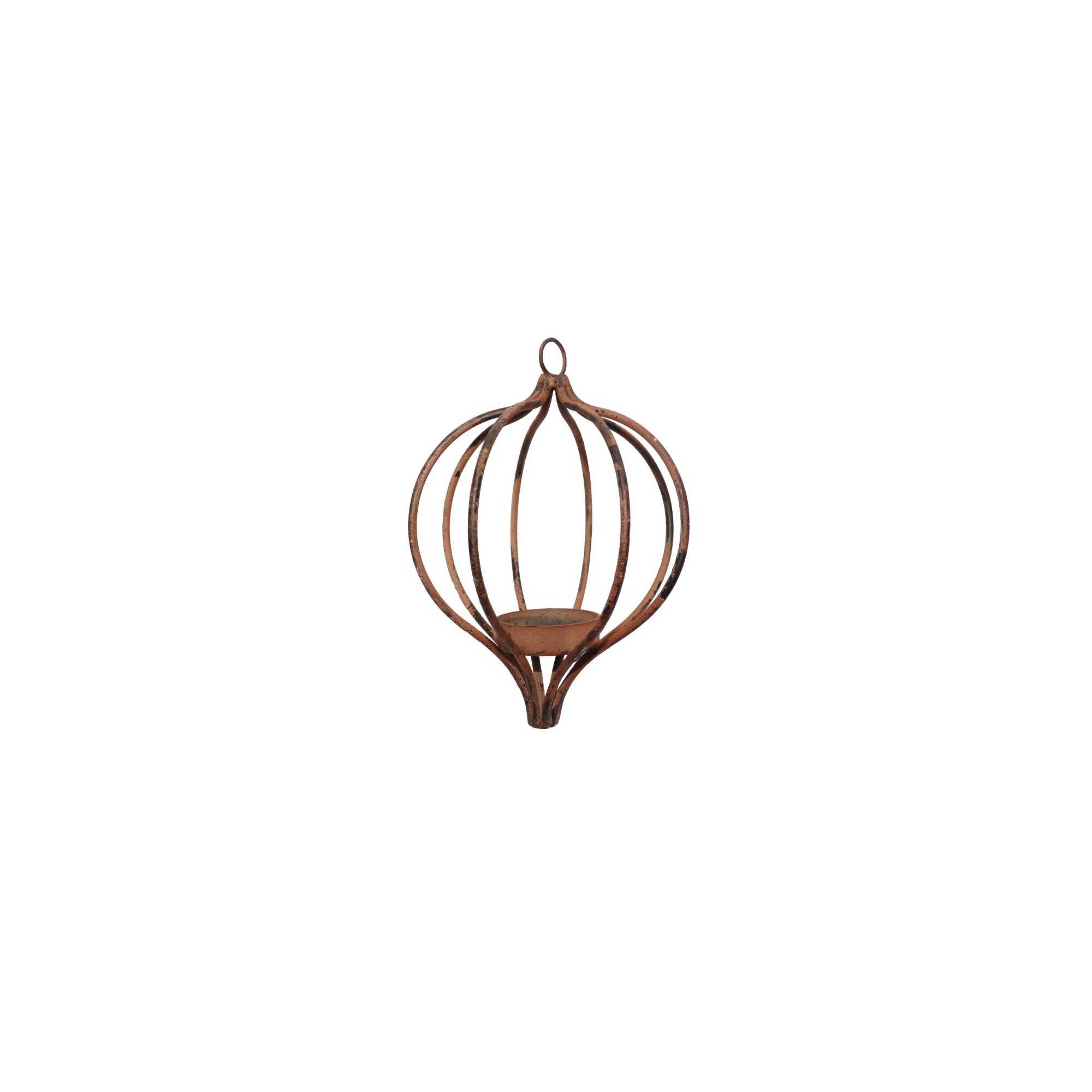 Karácsonyfa dísz fém 14cm bronz