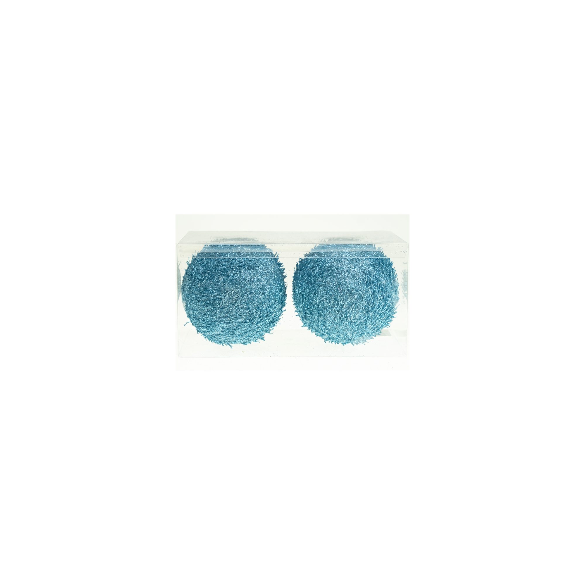 Karácsonyfa dísz gömb foam D10 s/2 glitteres kék