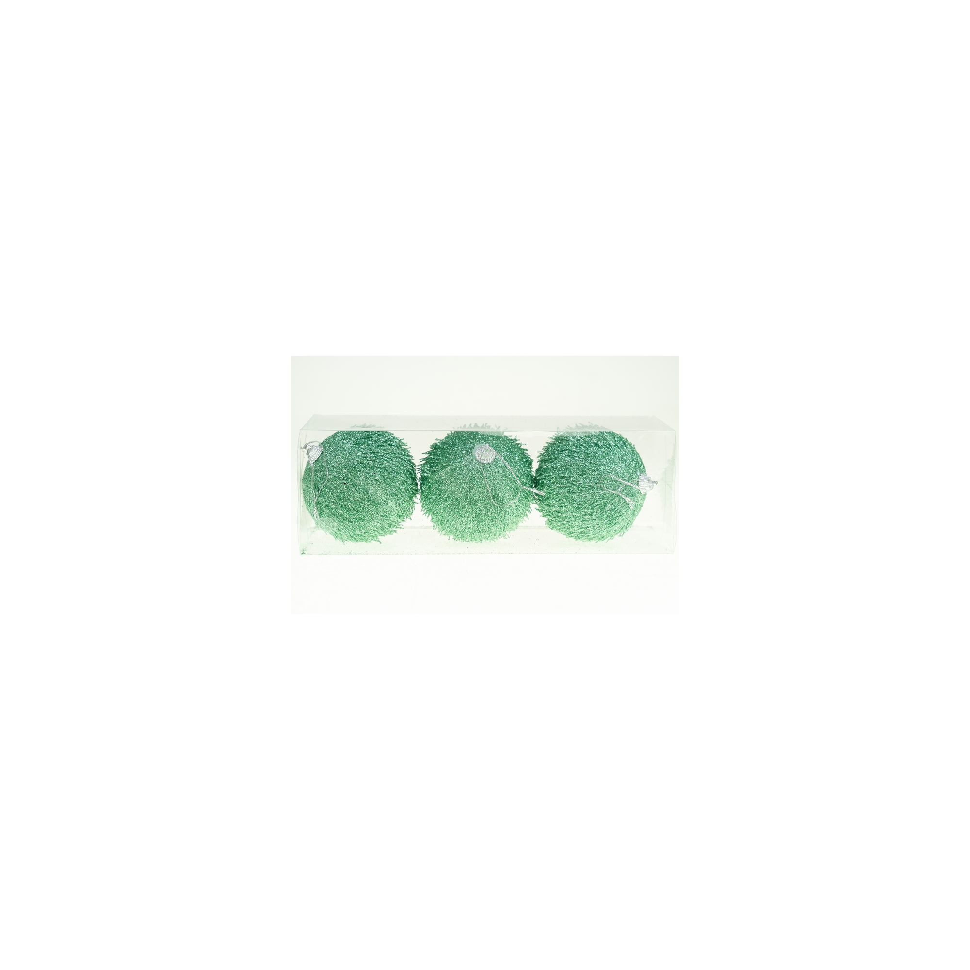 Karácsonyfa dísz gömb foam D8 s/3 glitteres zöld