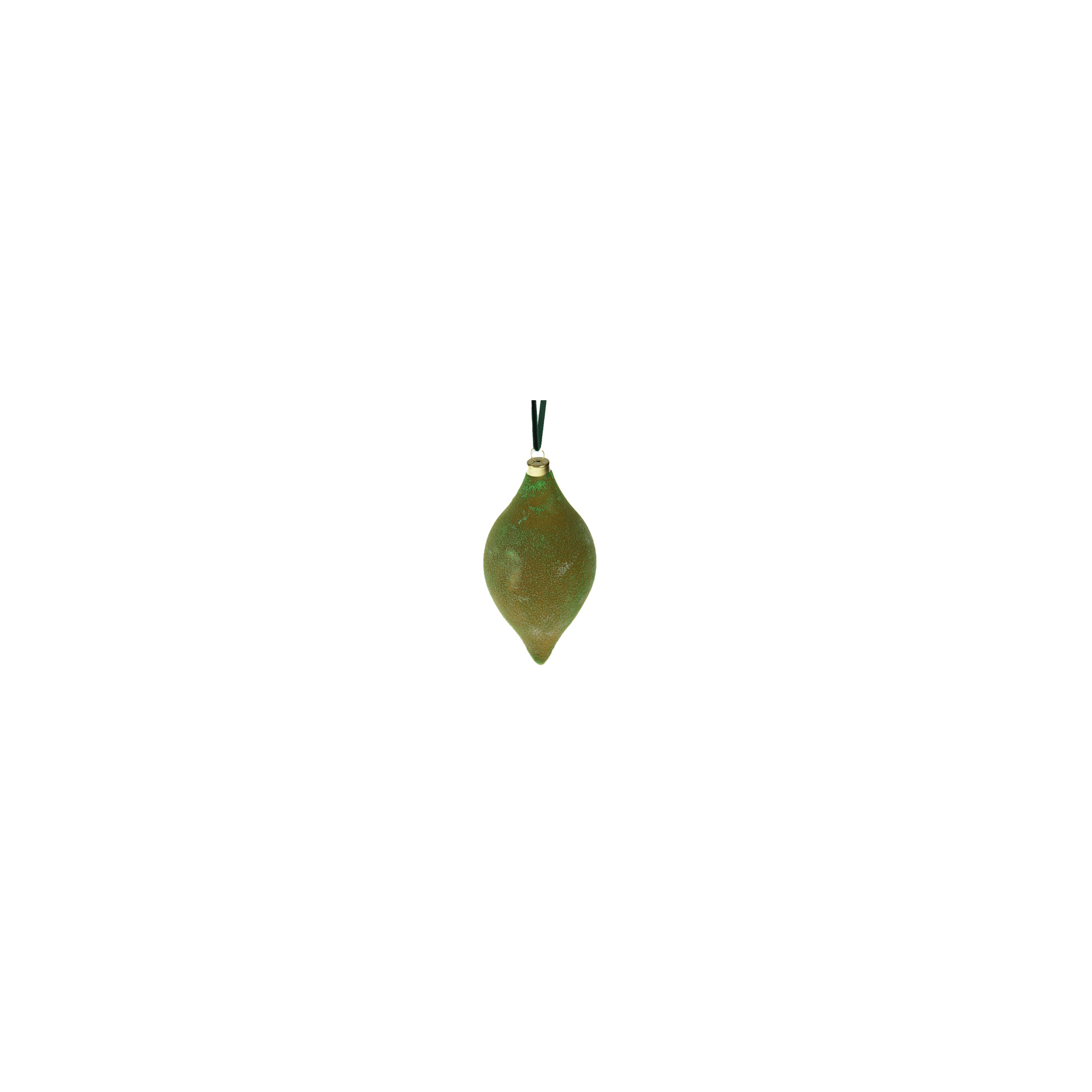 Karácsonyfa dísz műanyag flokkolt 6*12cm zöld