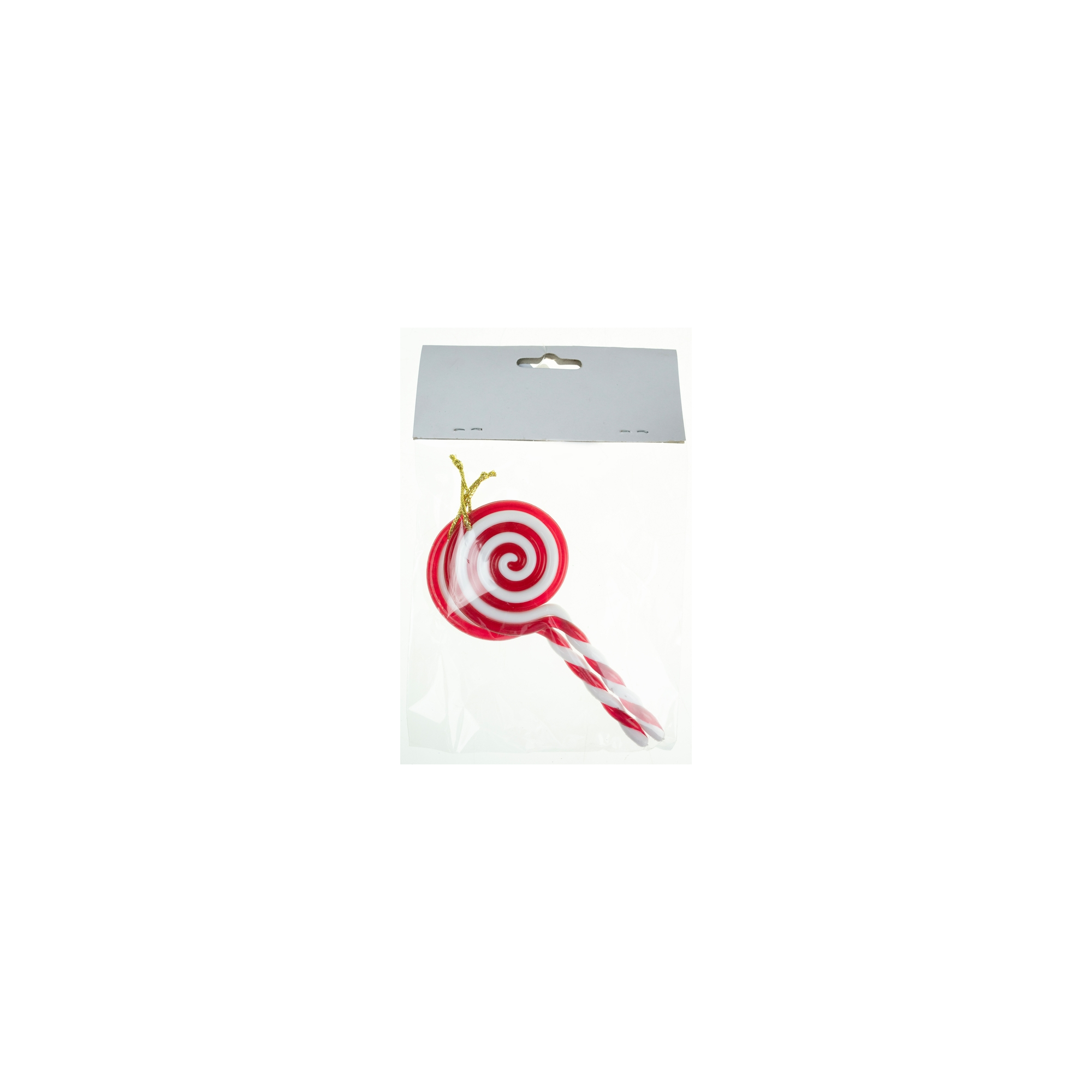 Karácsonyfa dísz nyalóka 13cm s/2 piros