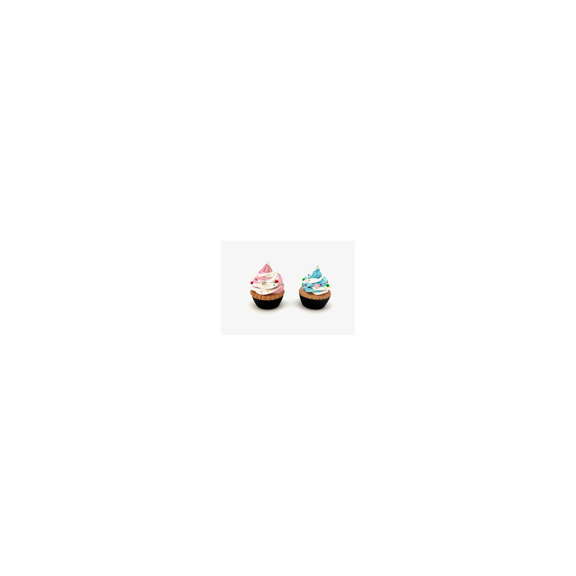 Karácsonyifa dísz cupcake műanyag 9cm több féle