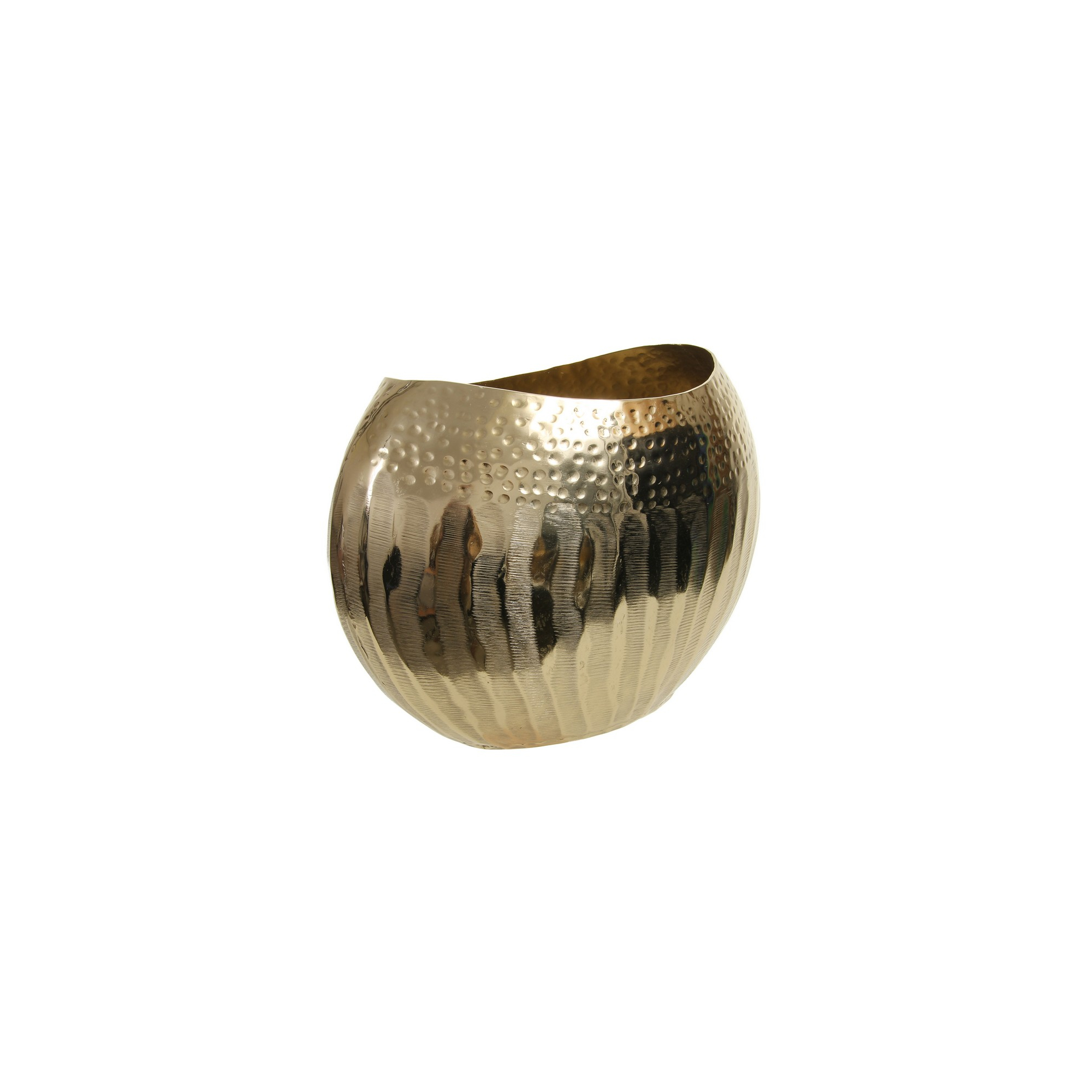 Kaspó alumínium ovális 34x22x26 arany