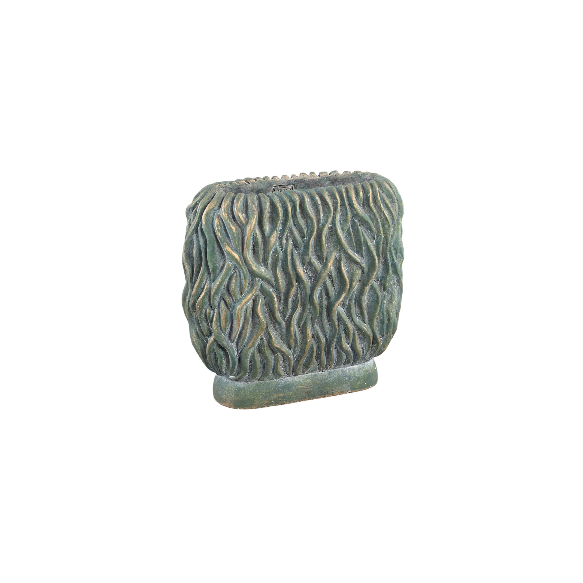 Kaspó cement 30*15*28cm zöld