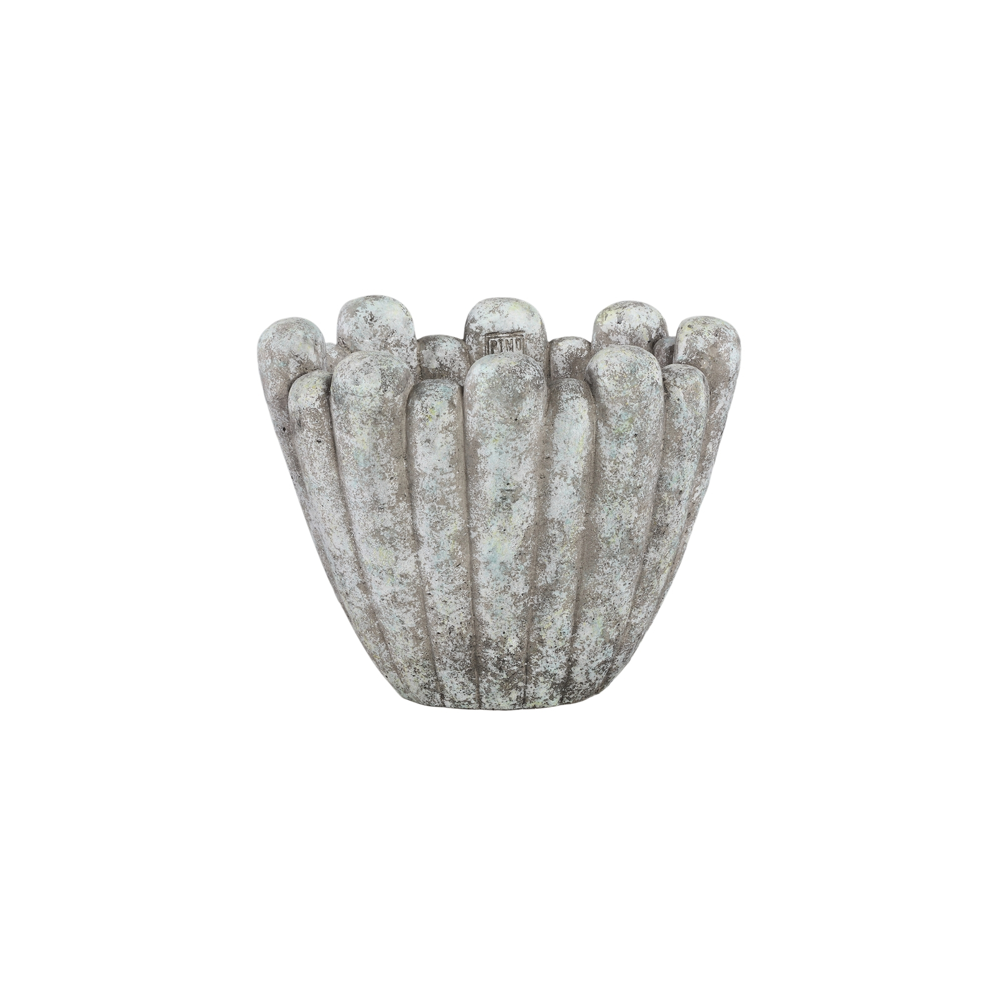 Kaspó cement 36*23*28cm szürke