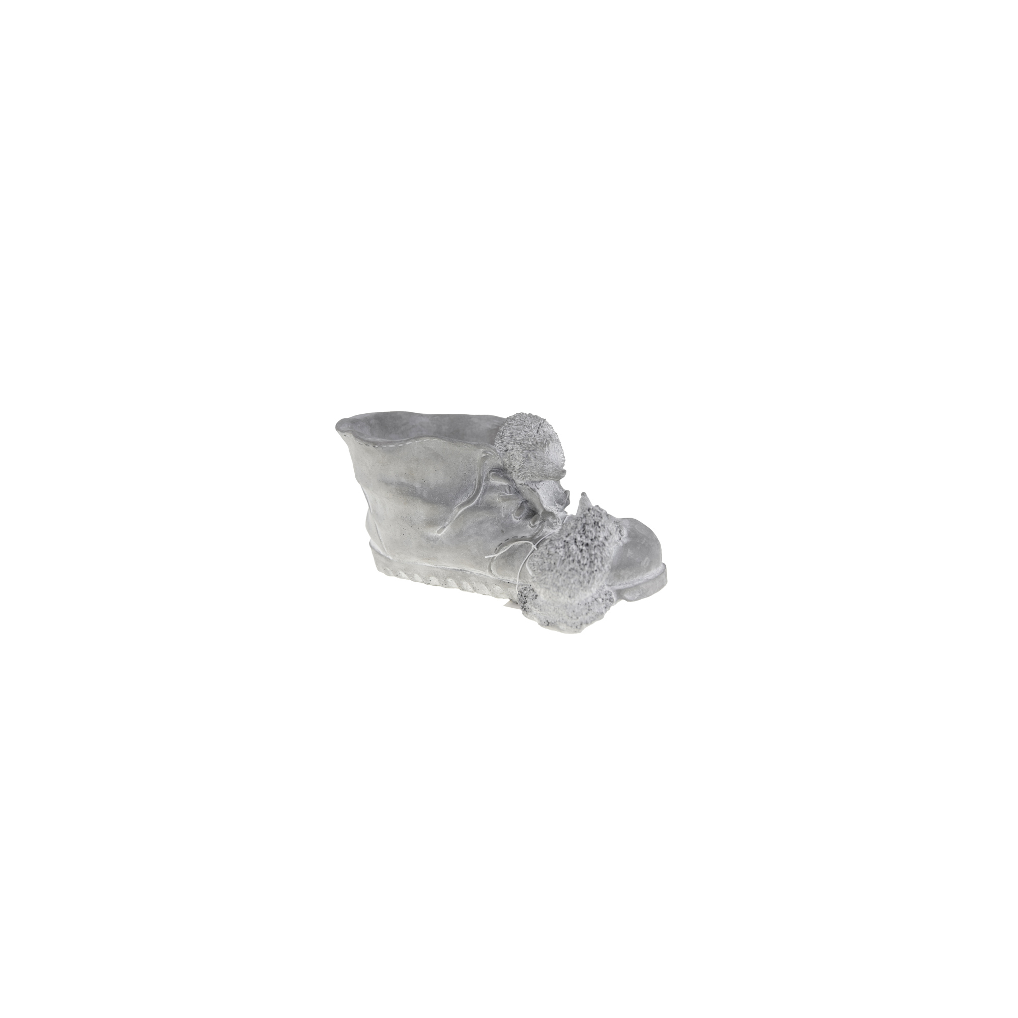 Kaspó cement bakancs 24*13*12cm sünikkel szürke