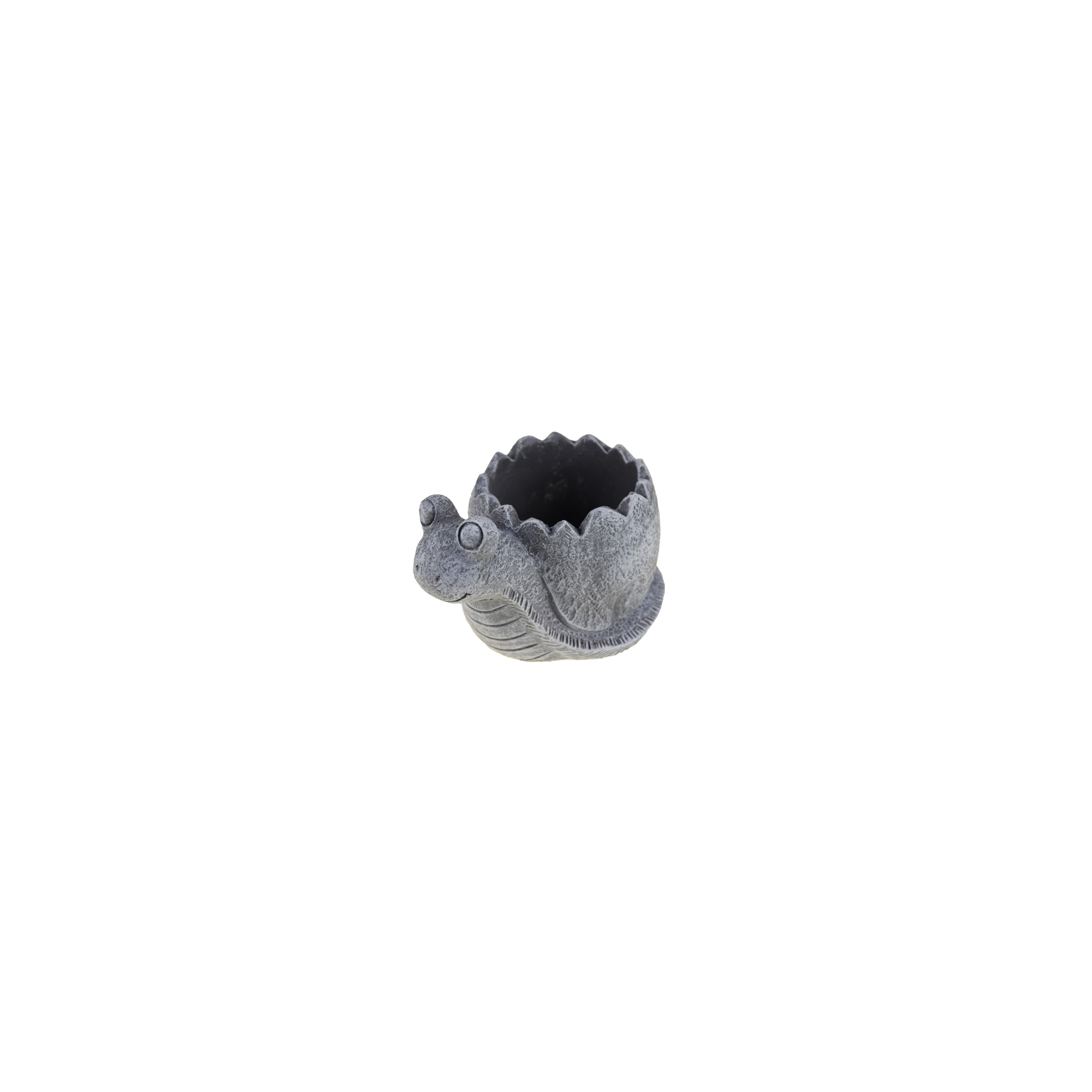 Kaspó cement csiga 14x9x8.5cm s.szürke