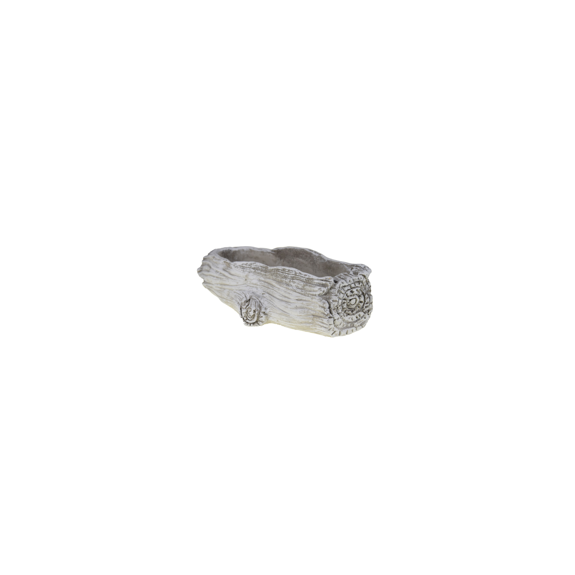 Kaspó cement fatörzs 26x14x7cm szürke