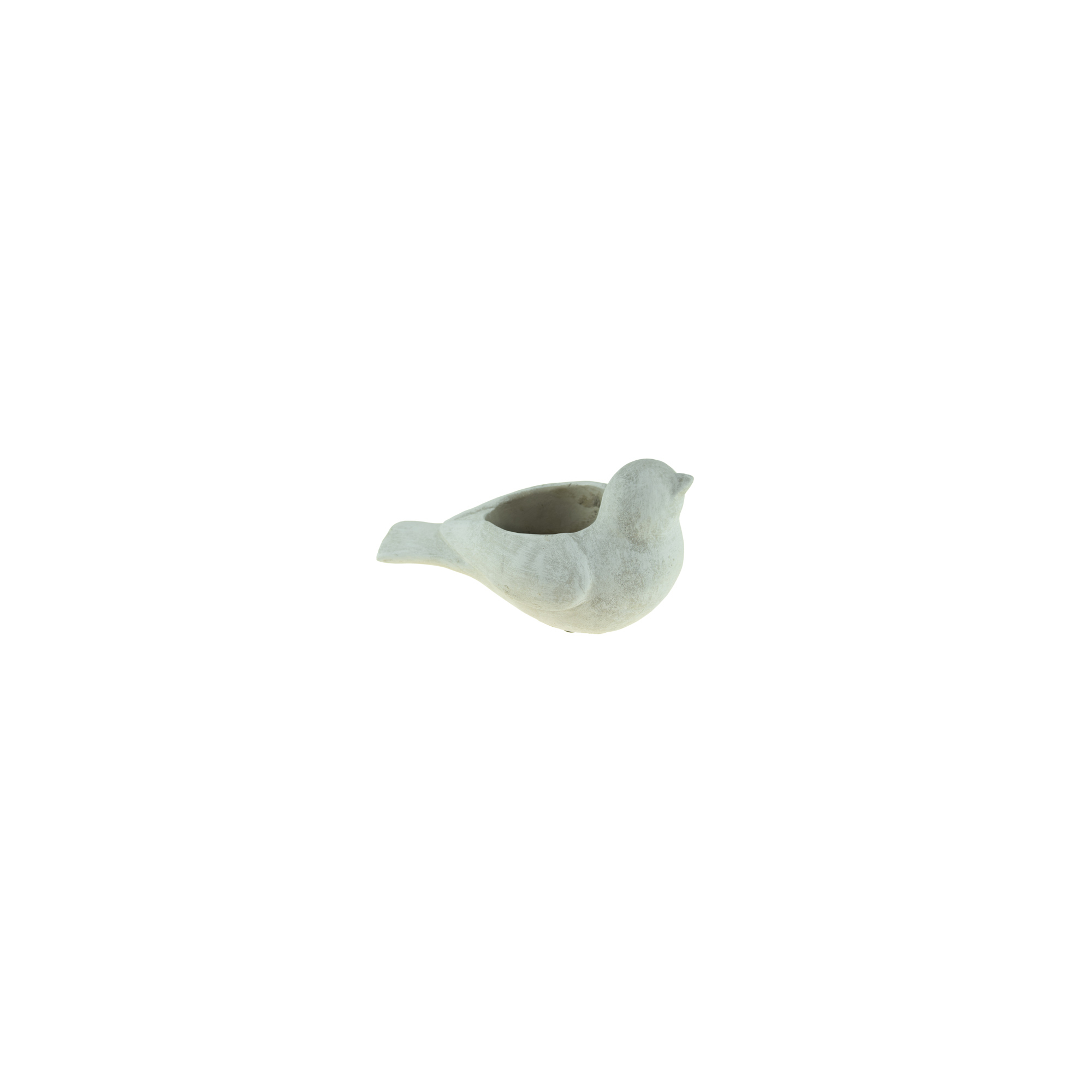 Kaspó cement madár 19x10x11.5cm szürke
