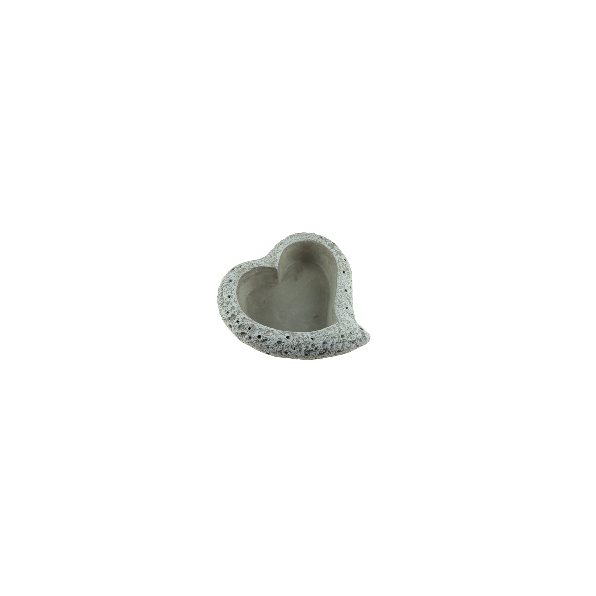 Kaspó cement szív 15x16.5x5cm szürke