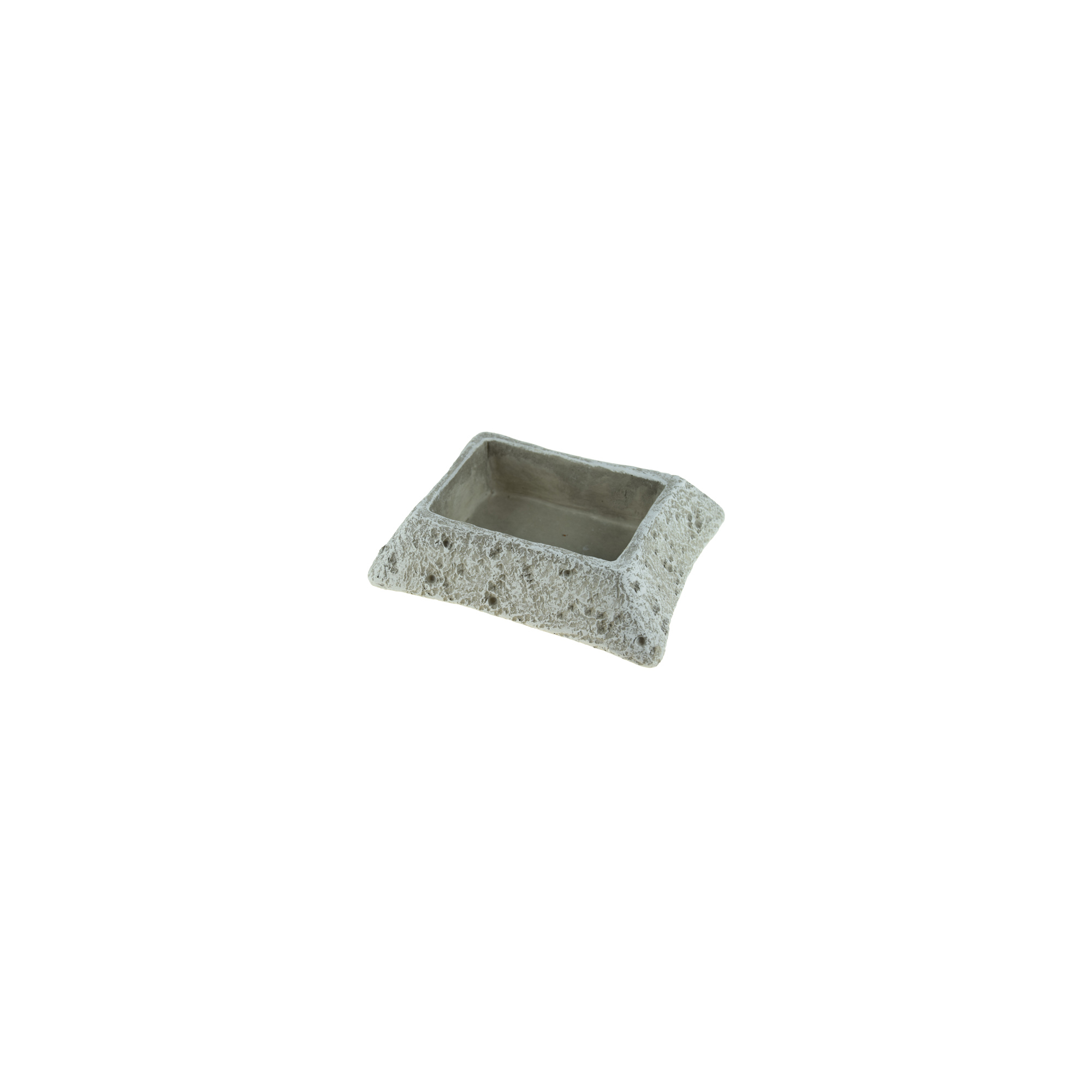 Kaspó cement szögletes 20x15.5x5.5cm szürke