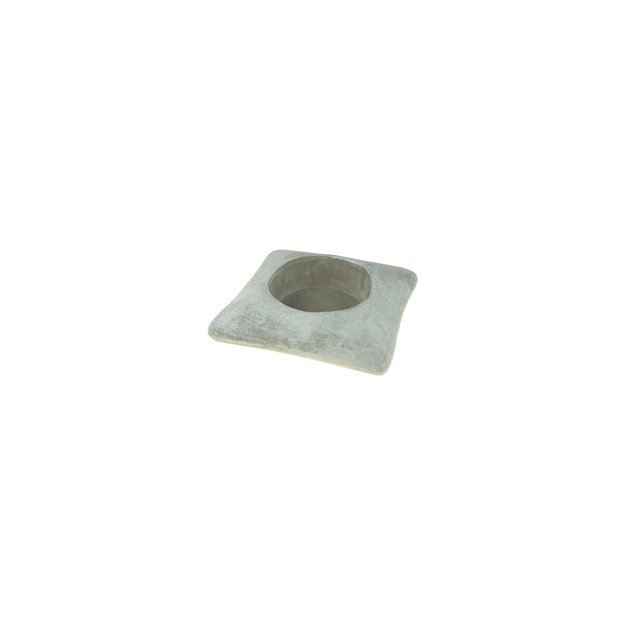 Kaspó cement szögletes 21x21x6cm szürke