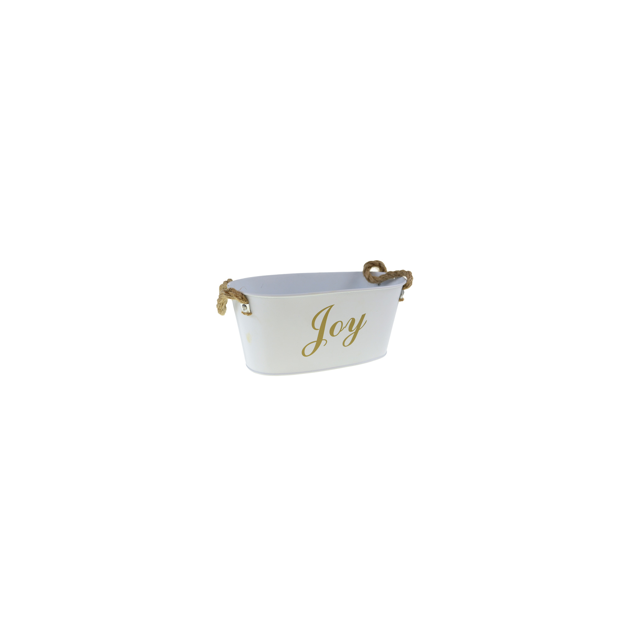 Kaspó cink joy 21,5*11,5*10cm fülekkel fehér