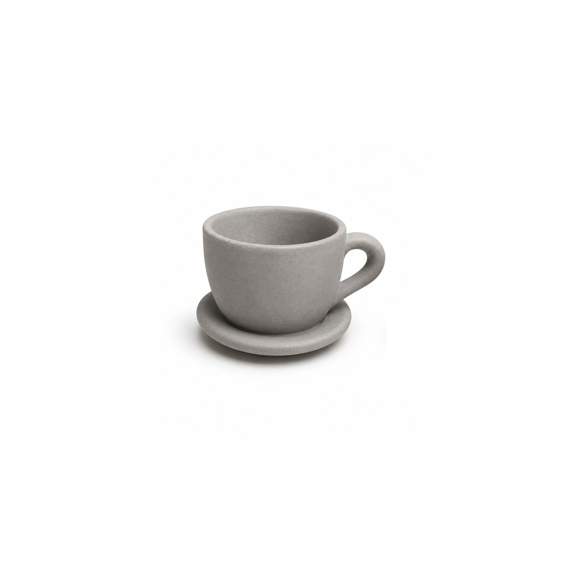 Kaspó csésze cement 12*9.5*8cm szürke