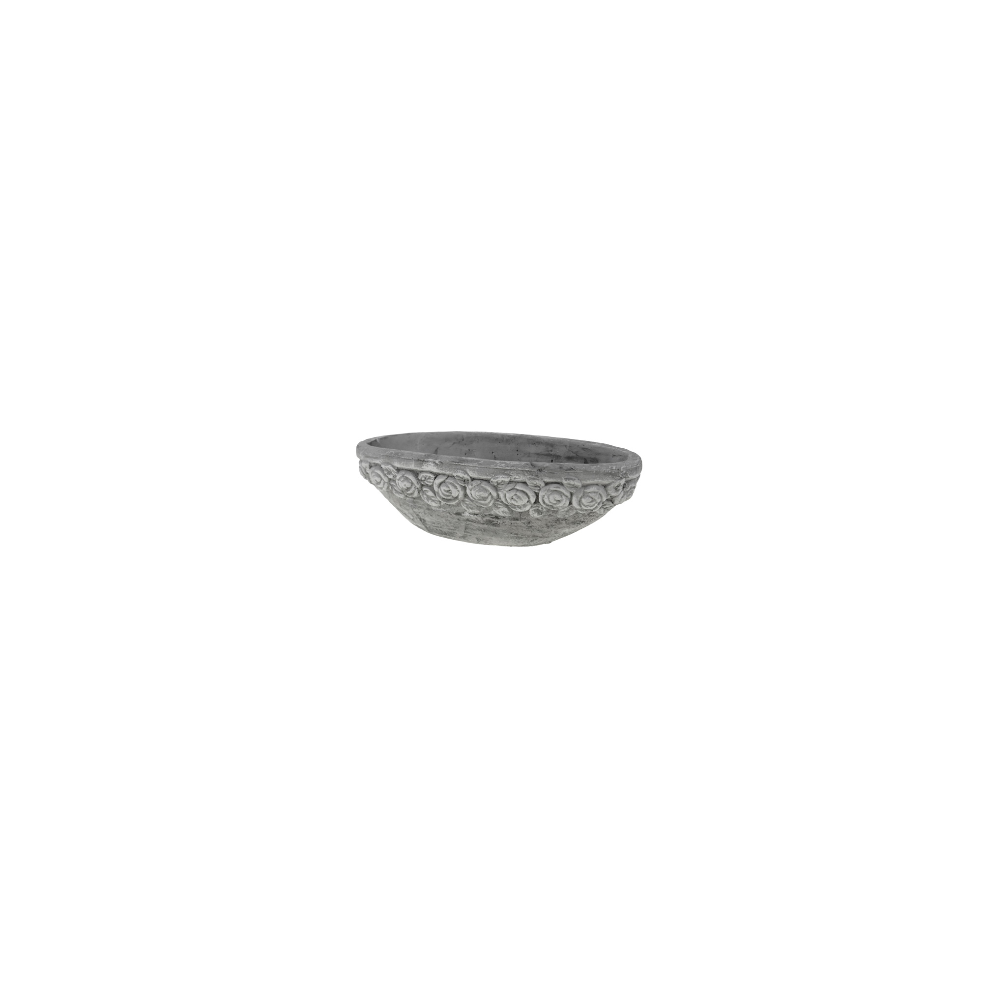 Kaspó csónak cement 26*11*8cm virágos