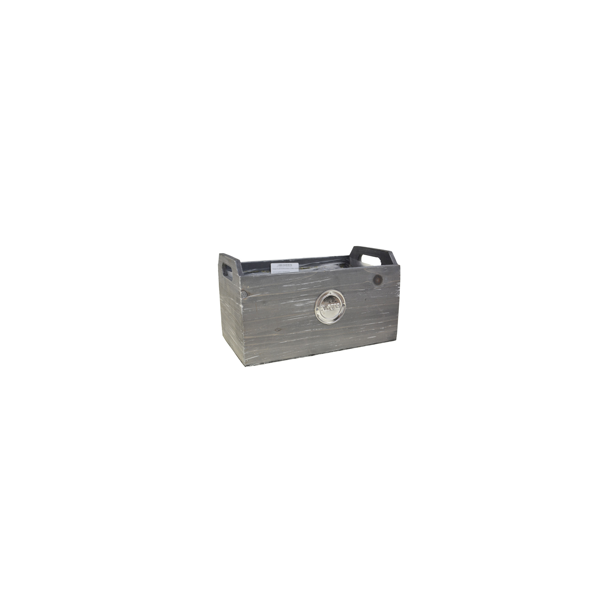 Kaspó fa 20*12*H10/12cm 2 füles szürke