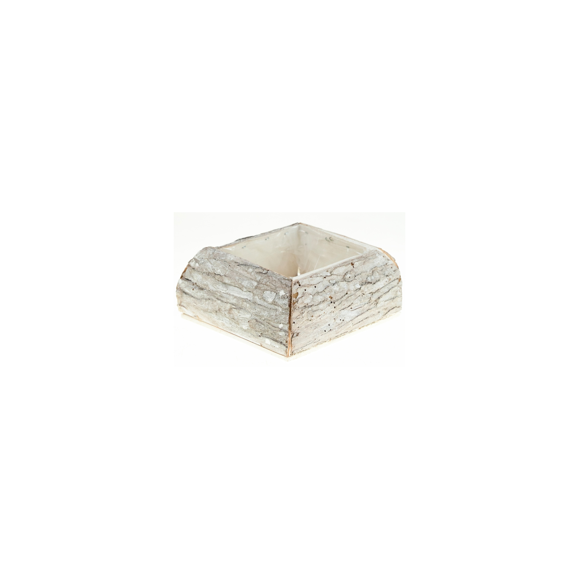 Kaspó fa szögletes 20*20*9cm szürke