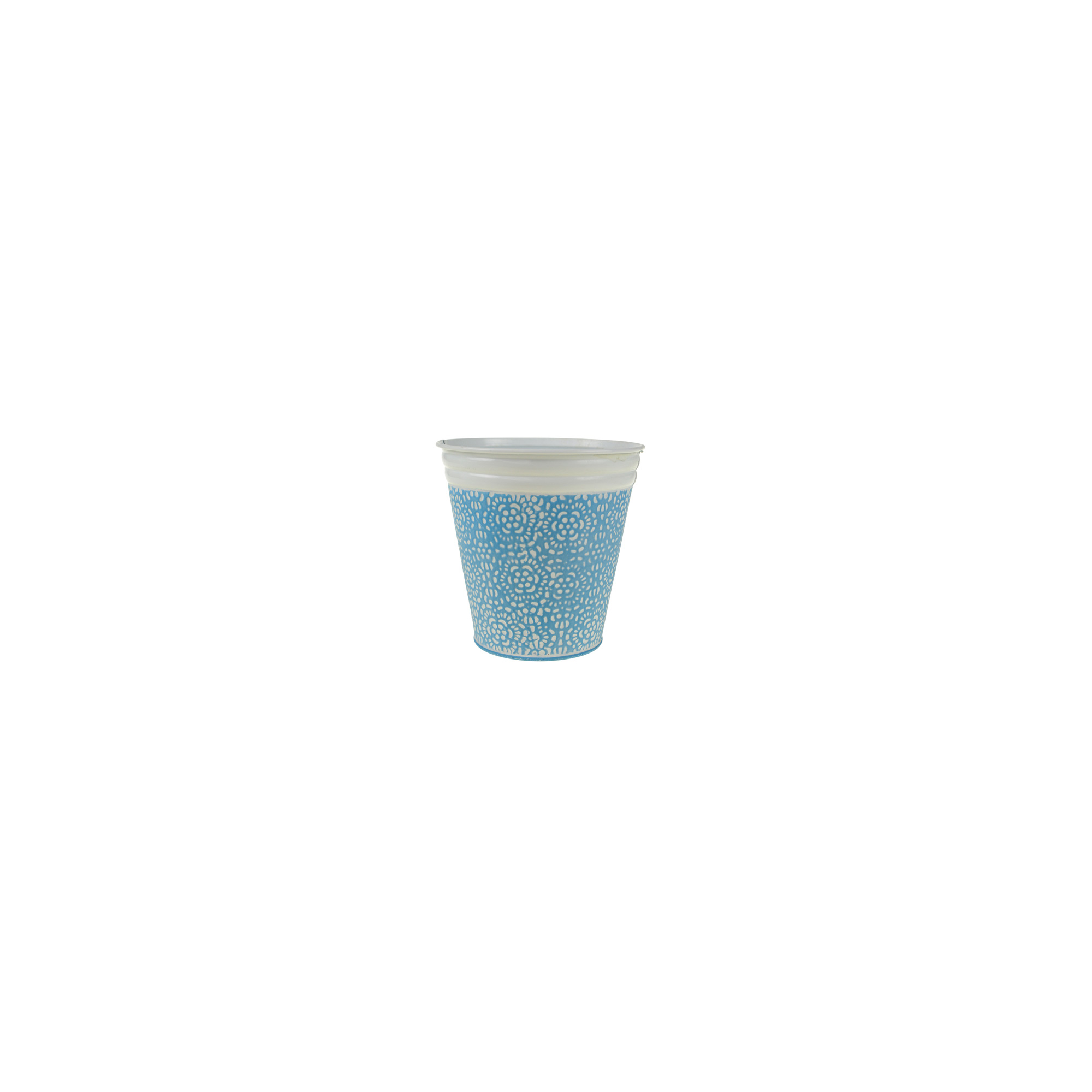 Kaspó fém mandala mintás 15/10*H15CM kék