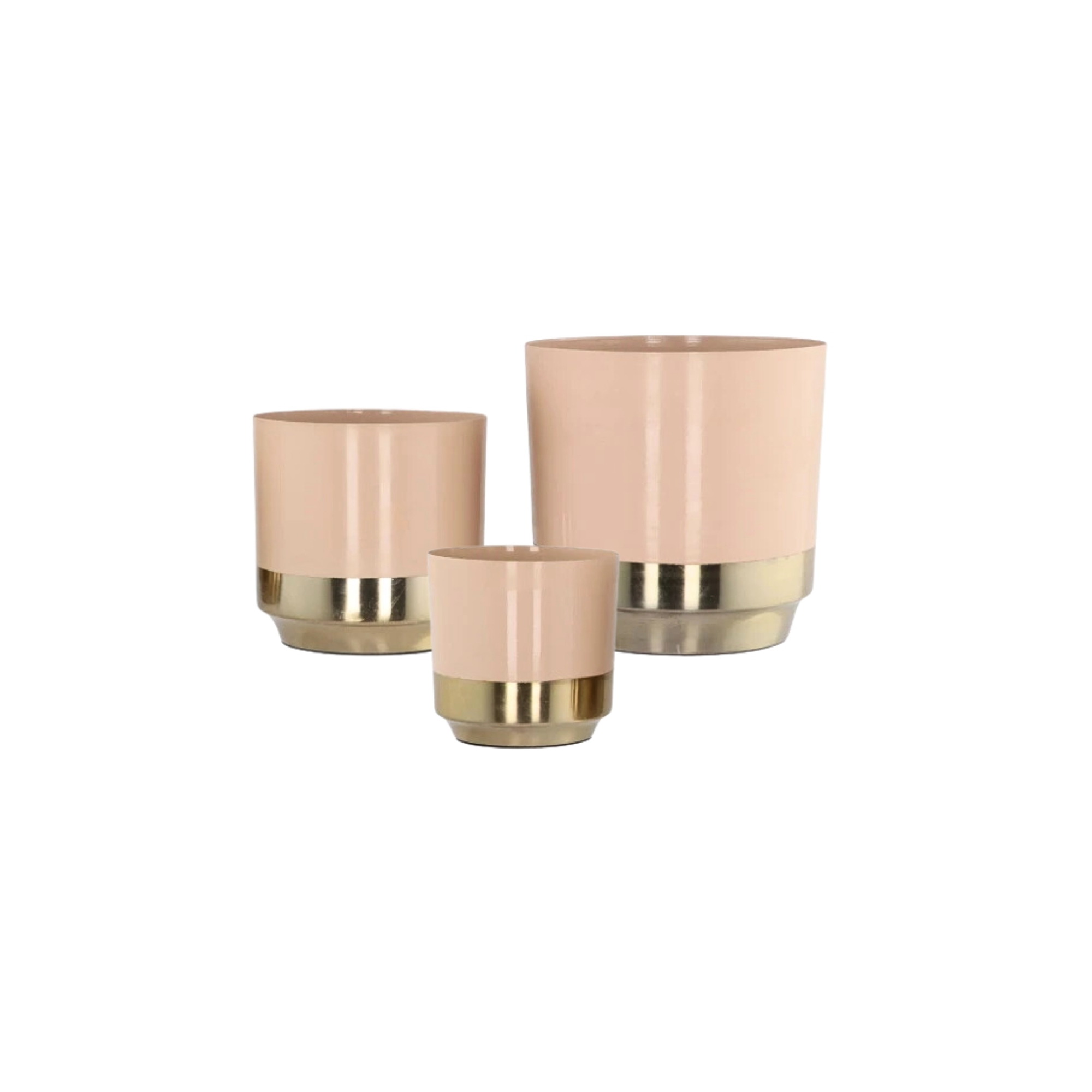 Kaspó fém 15cm s/3 bézs/arany