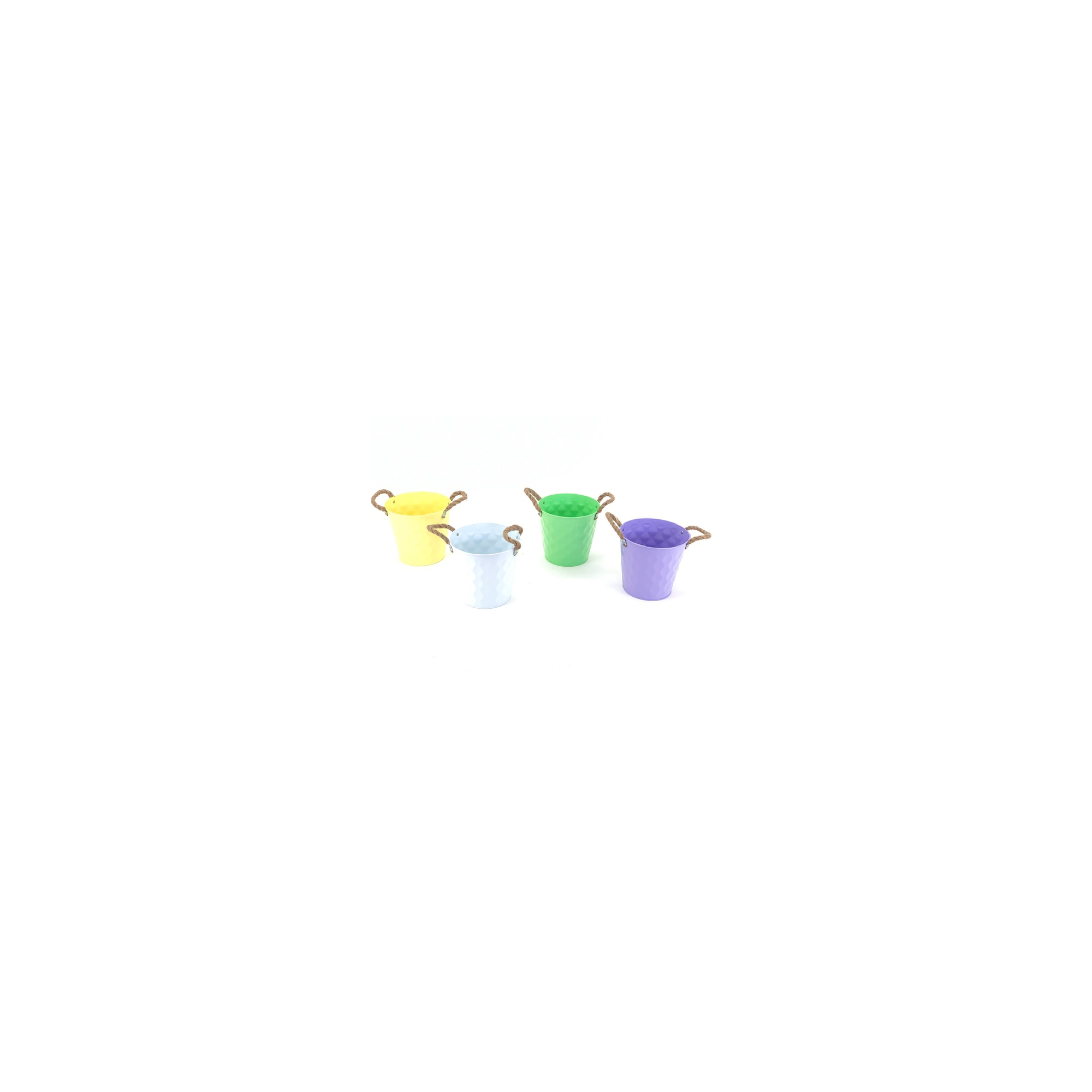 Kaspó fém D18XH17CM fehér