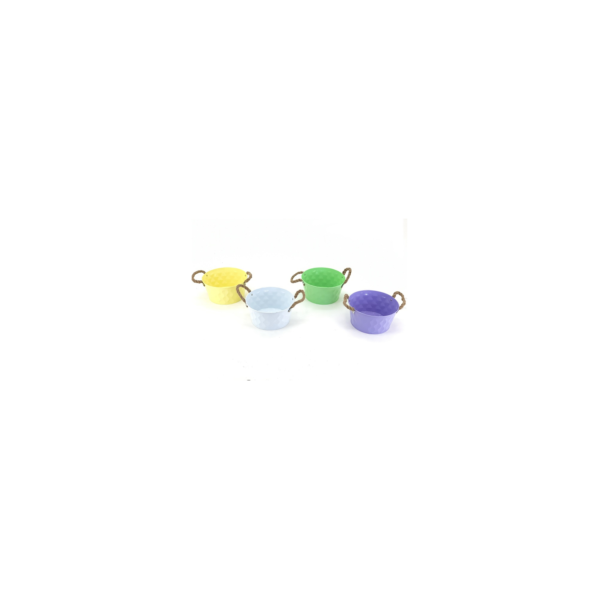 Kaspó fém D20XH10CM sárga