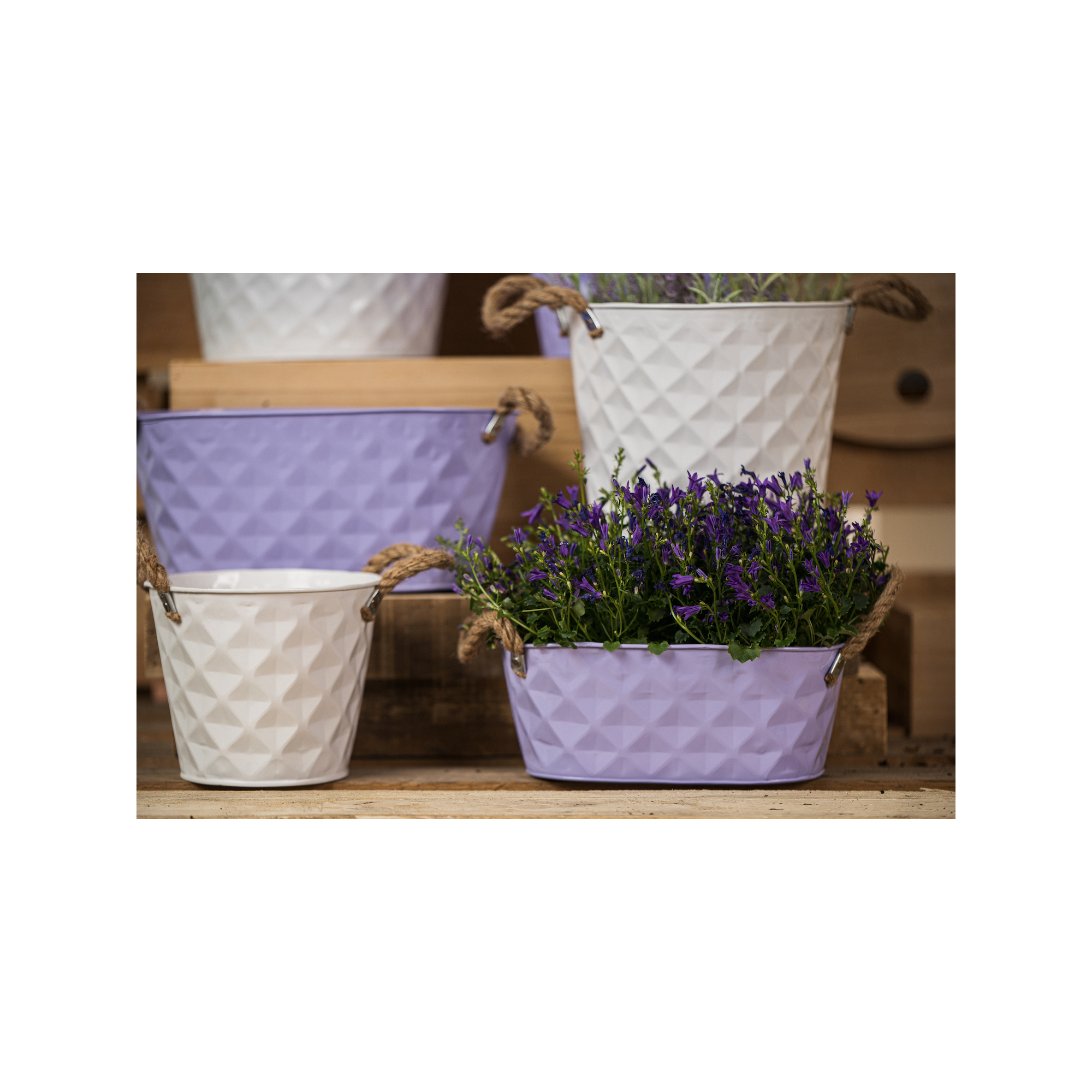 Kaspó fém D23XH22CM sárga