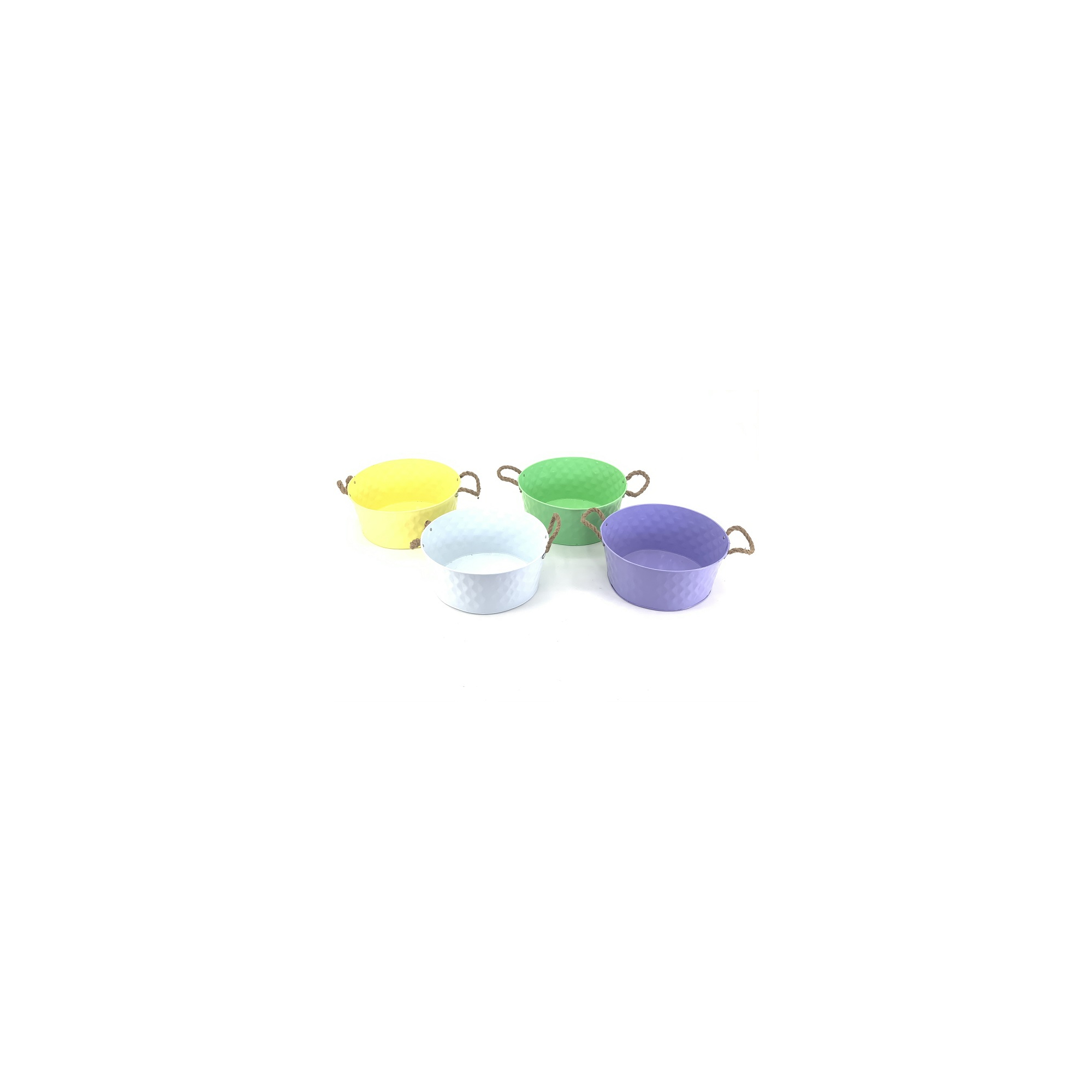 Kaspó fém D32XH14CM sárga