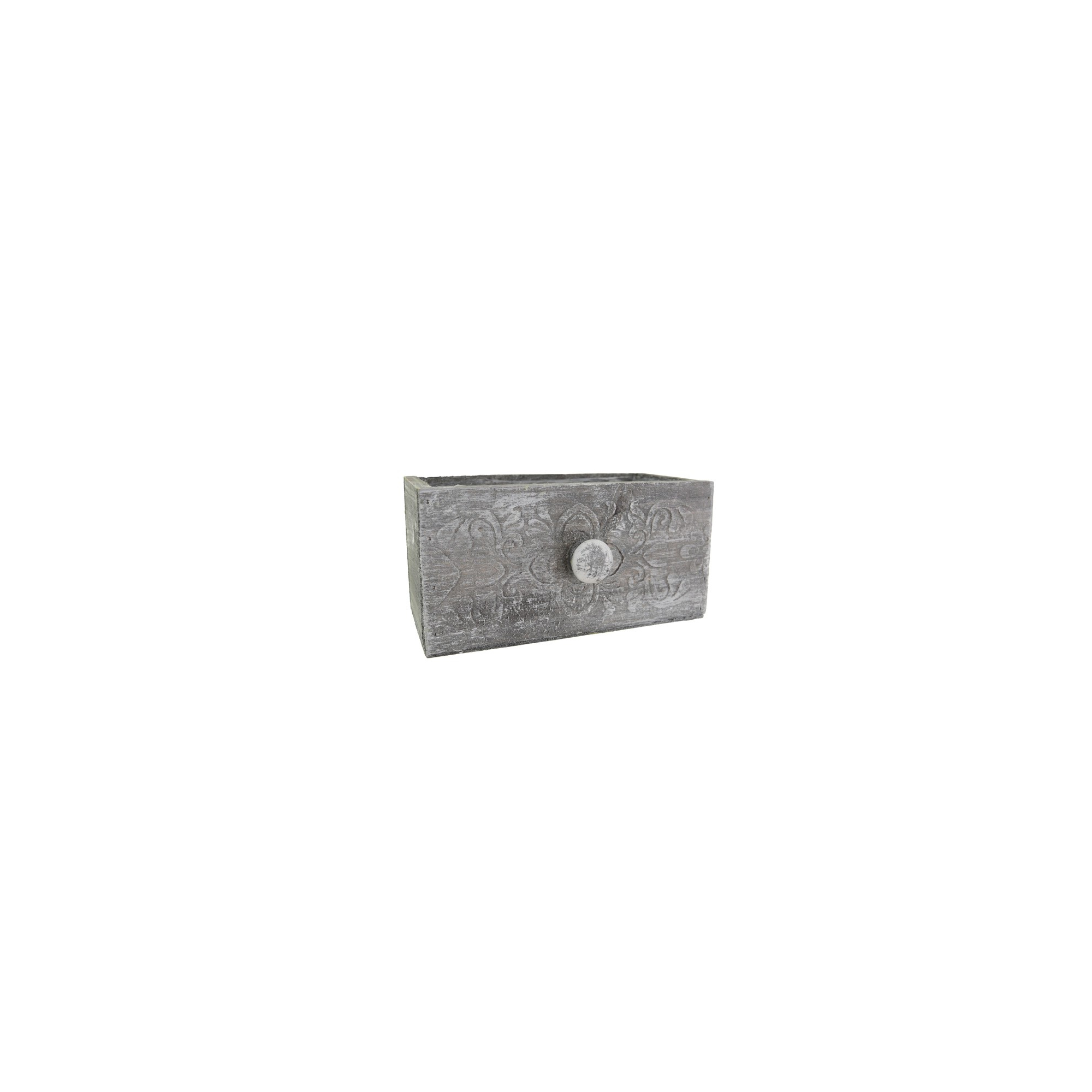 Kaspó fiók fa 27*9*9cm szürke