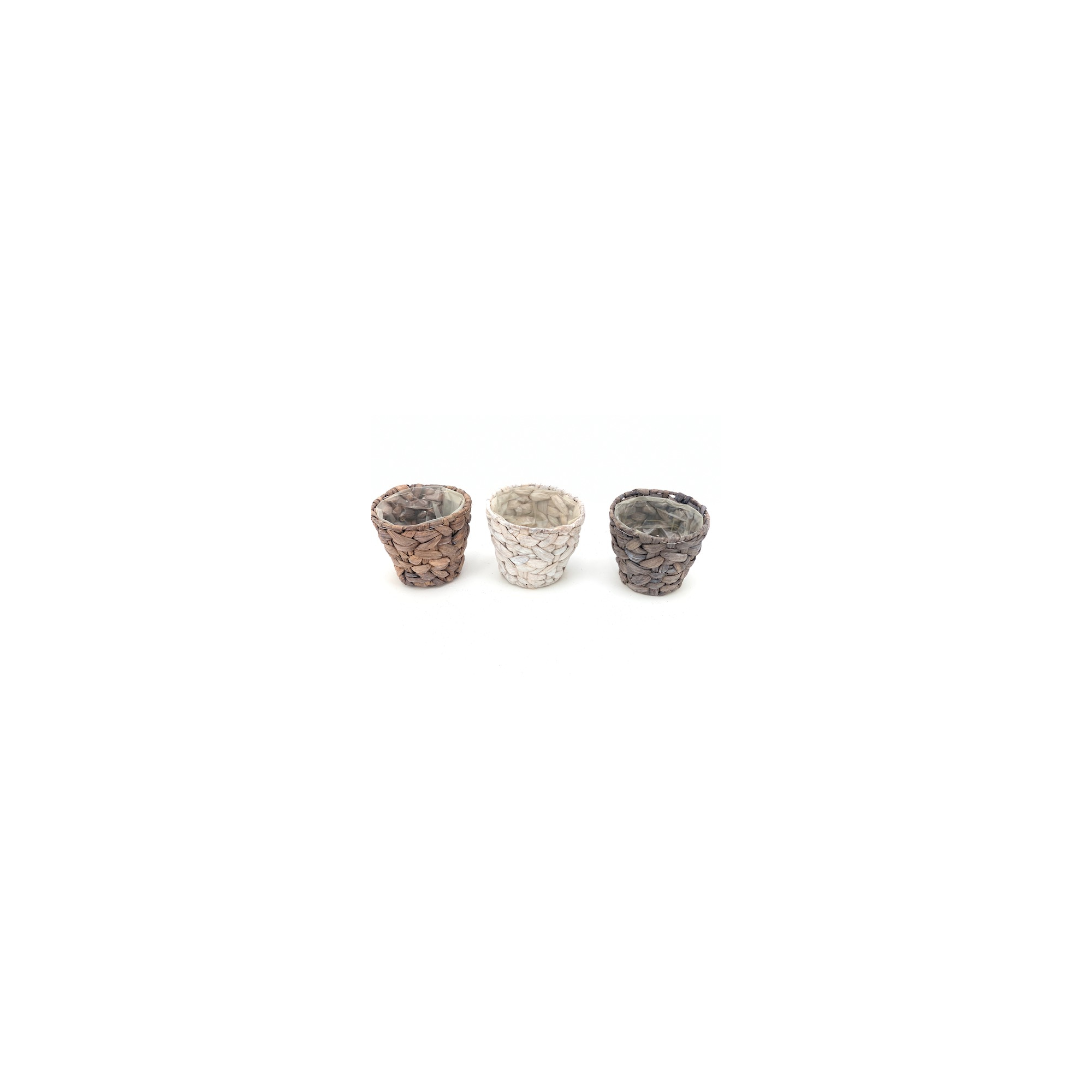 Kaspó fonott D14,5XH12CM fehér